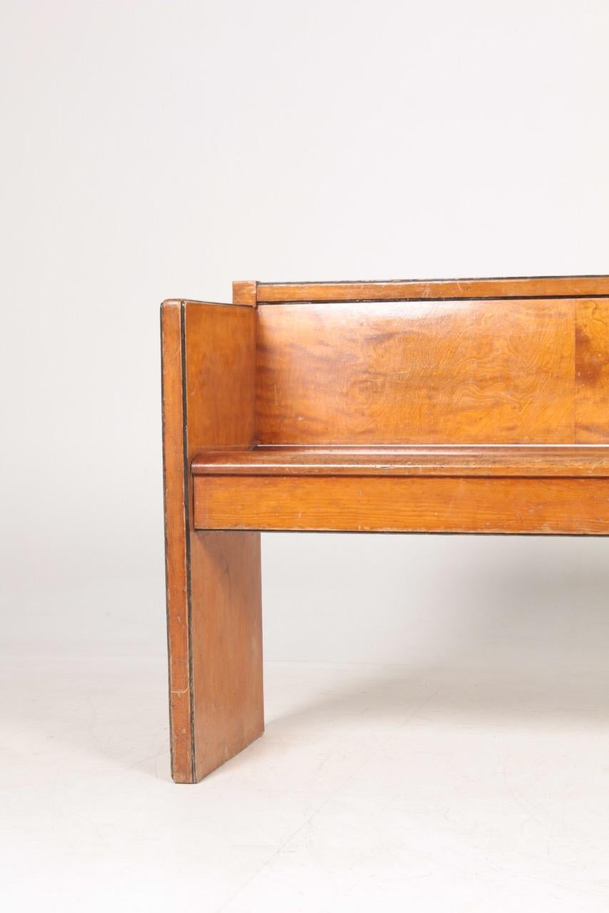 Bench in beech designed and made by a Danish cabinetmaker in 1940s. Great original condition.