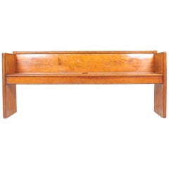 Danish Midcentury Bench in Patinated Beech, 1950s