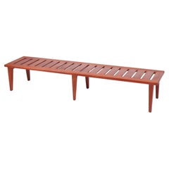 Dänische Mid-Century-Bank aus Teakholz, 1960er Jahre
