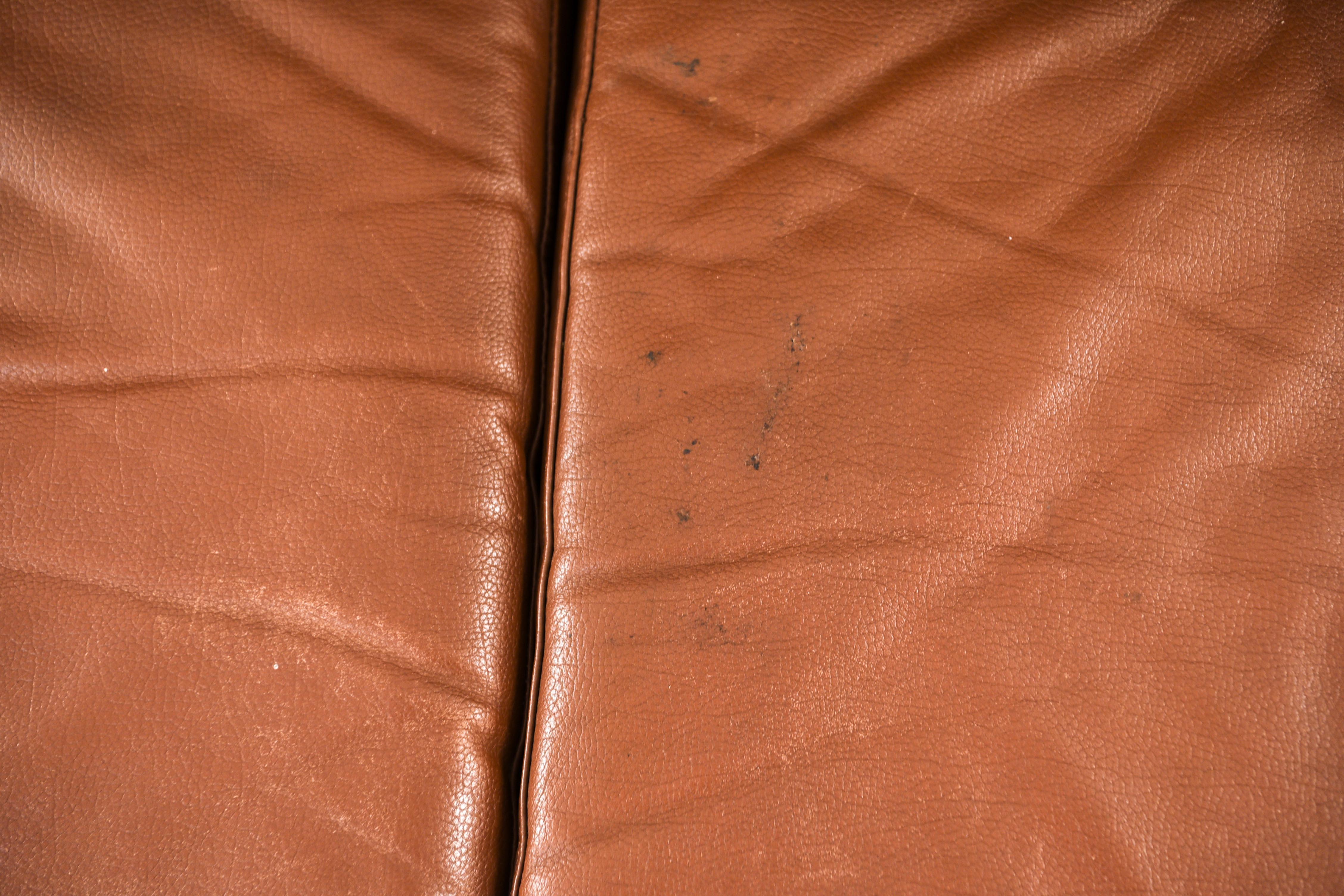 Danish Midcentury Borge Mogensen Style Leather Sofa 2