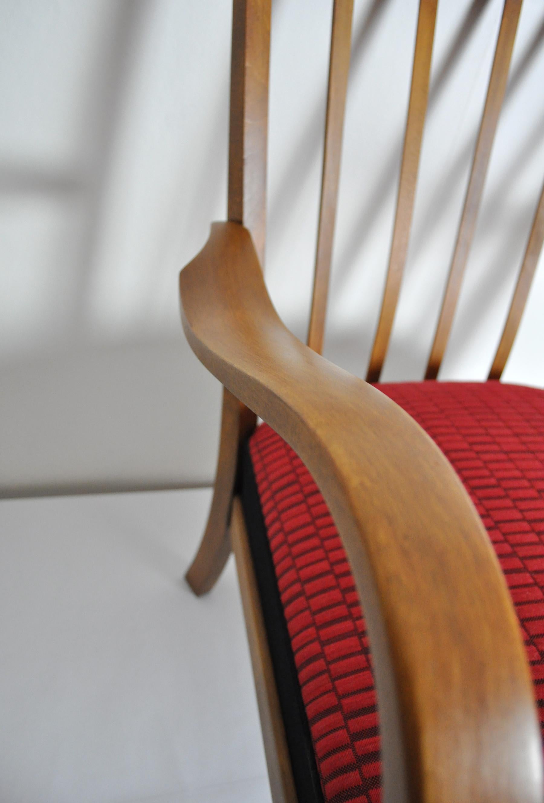 Danish Midcentury Cabinetmaker Armchair Attributed to Fritz Hansen, 1940s 1