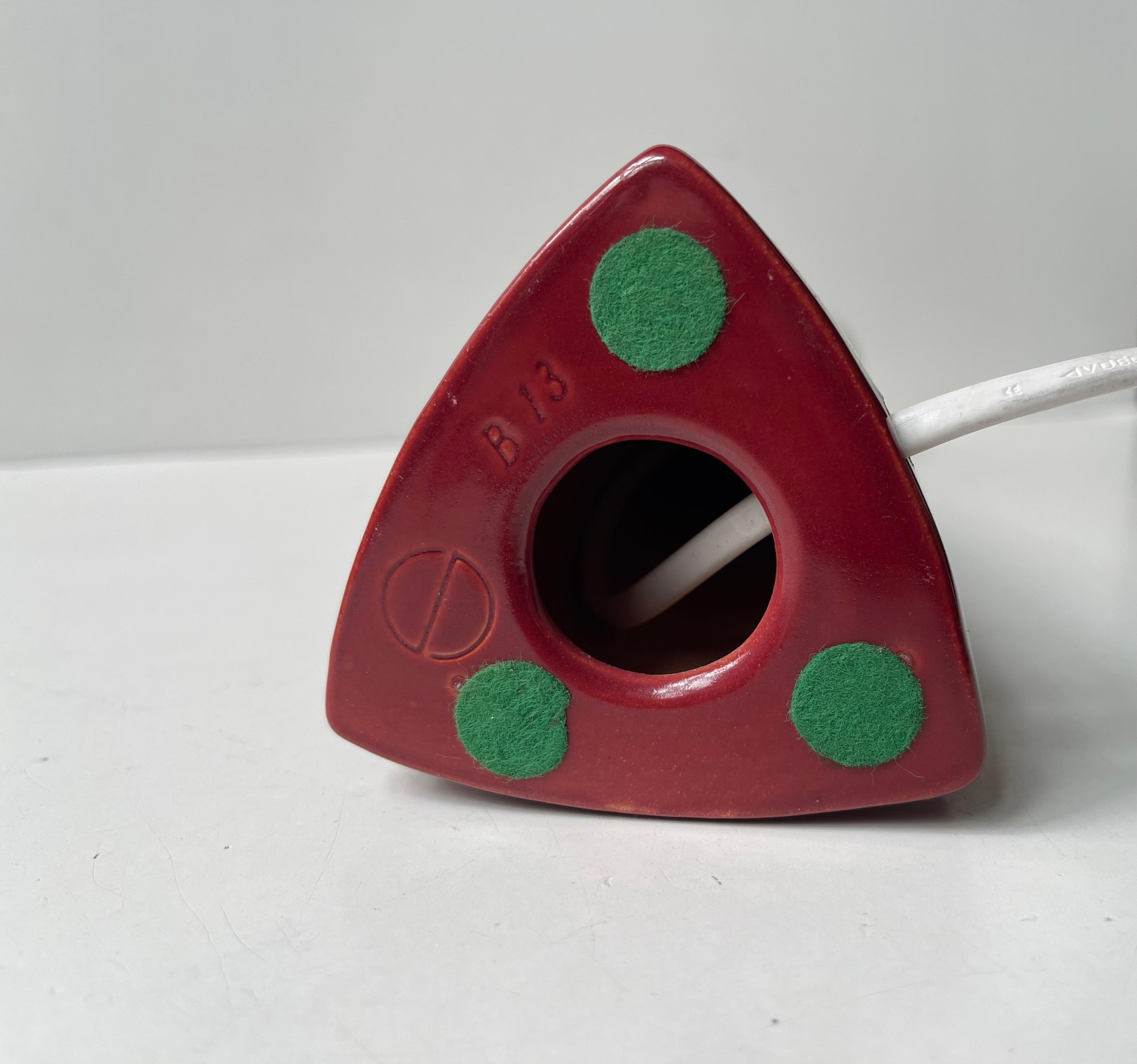 Lampada da tavolo in ceramica danese del Medioevo con vetro marrone di Nordisk Solar in vendita 2