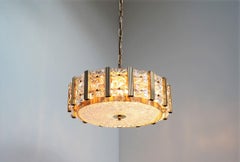 Danish Midcentury Chandelier by Vitrika in Collaboration with Orrefors, 1960s