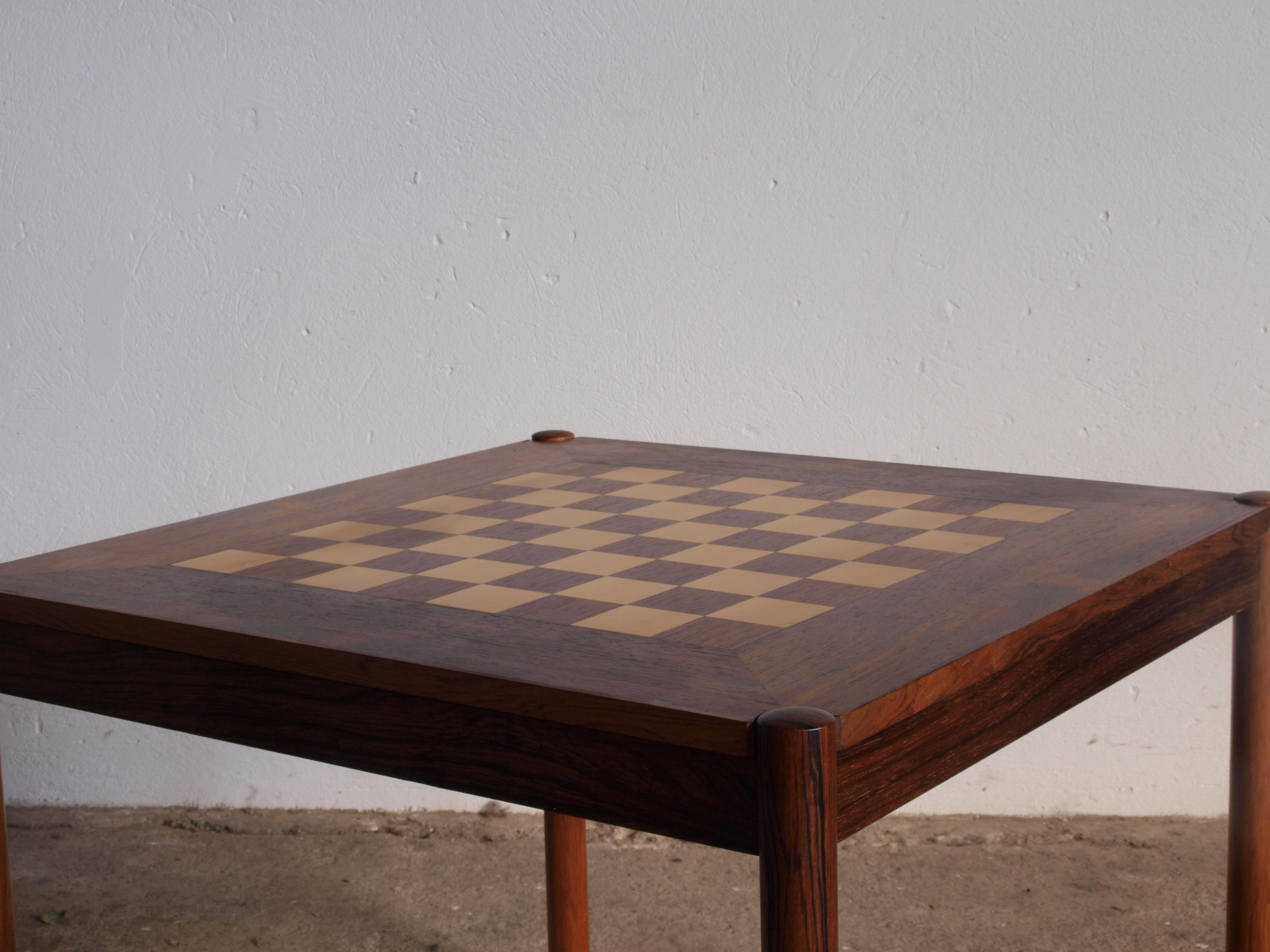 Rosewood Danish Midcentury Chess Table By Georg Petersens Møbelfabrik