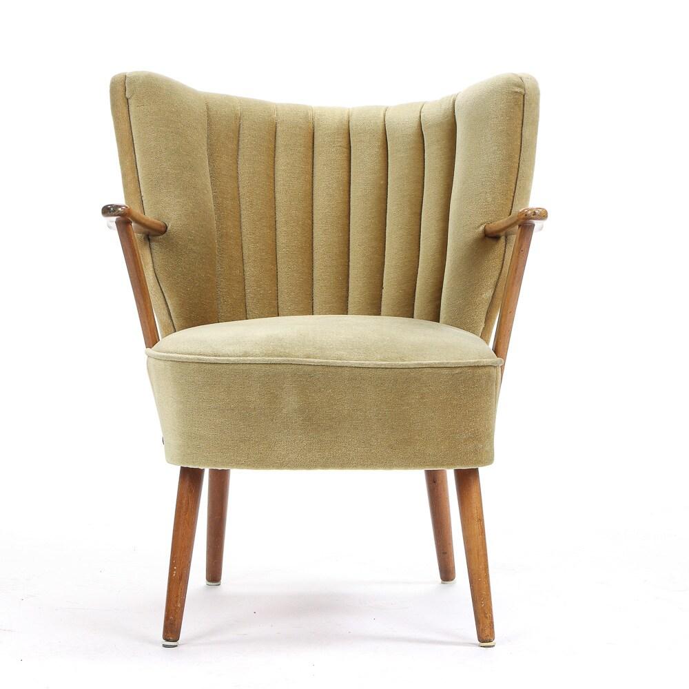 Danish Midcentury Cocktail Lounge Chair, 1950's In Good Condition For Sale In Bridgeport, CT