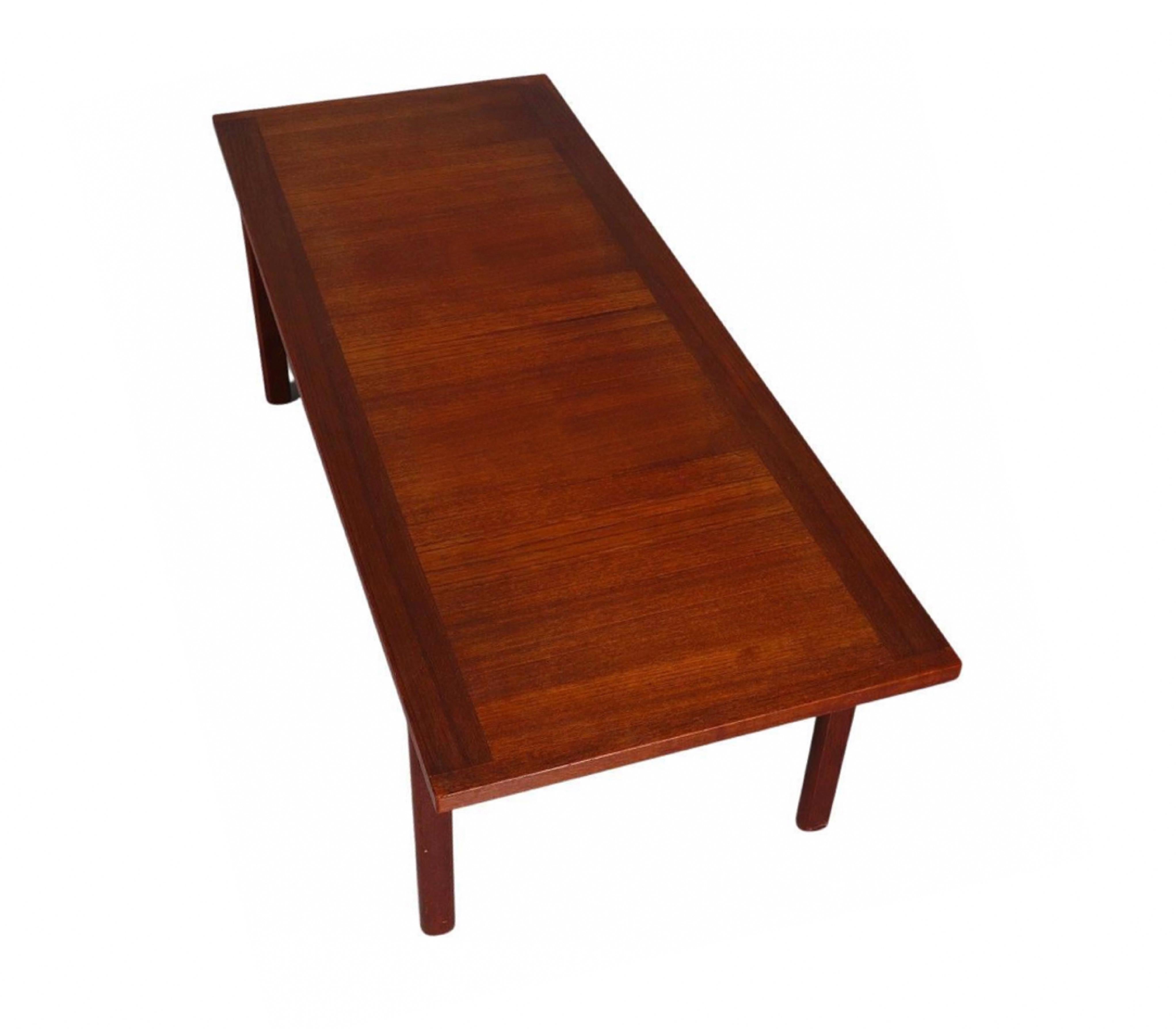 20th Century Danish midcentury coffee table in teak For Sale