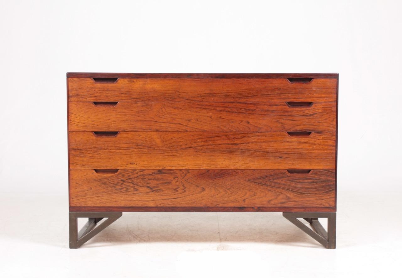 Elegant commode in rosewood designed by Svend Langkilde M.A.A., made in Denmark. Great original condition.