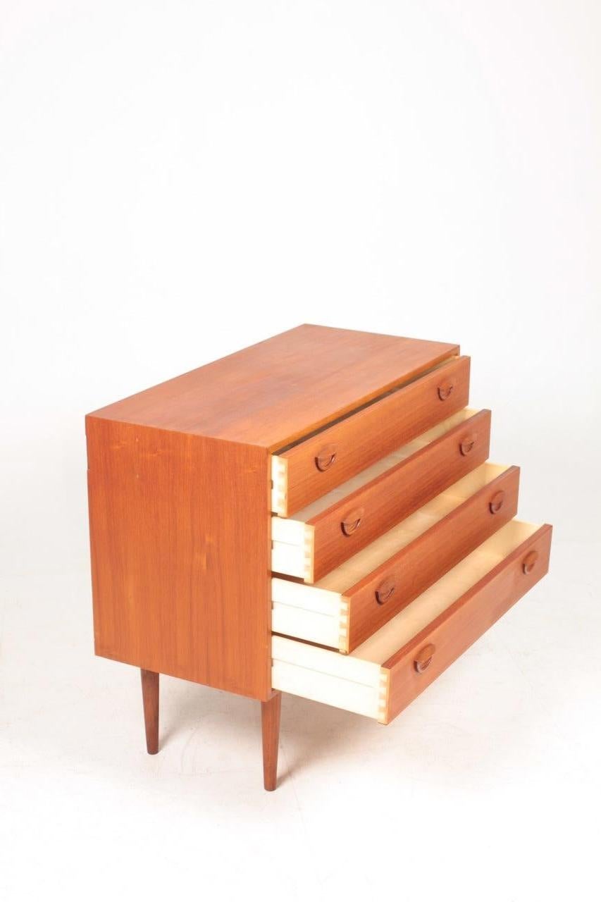 Danish Midcentury Commode in Teak by Kai Kristiansen, 1960s In Good Condition In Lejre, DK