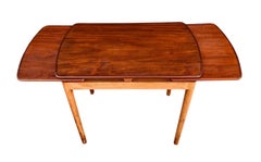 Danish midcentury console table with Dutch extensions - mahogany