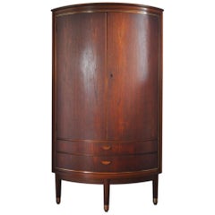 Vintage Danish Midcentury Corner Cupboard in Teak, Denmark, 1960s