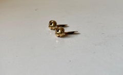 Danish Midcentury Cufflinks in Knotted 14 Carat Yellow Gold, 1960s