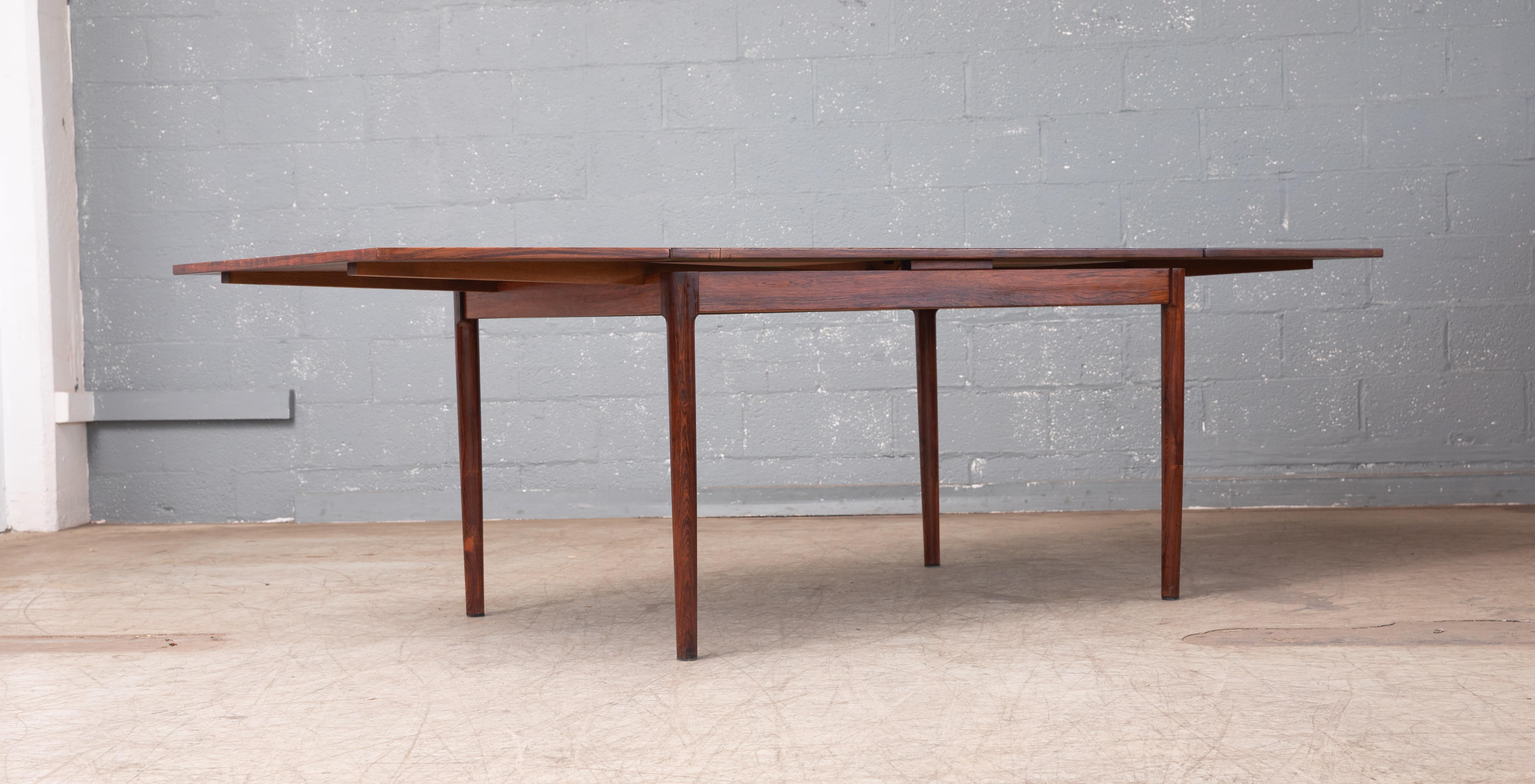 Danish Midcentury Danish Rosewood Dining Table with Extensions, 1960s 7