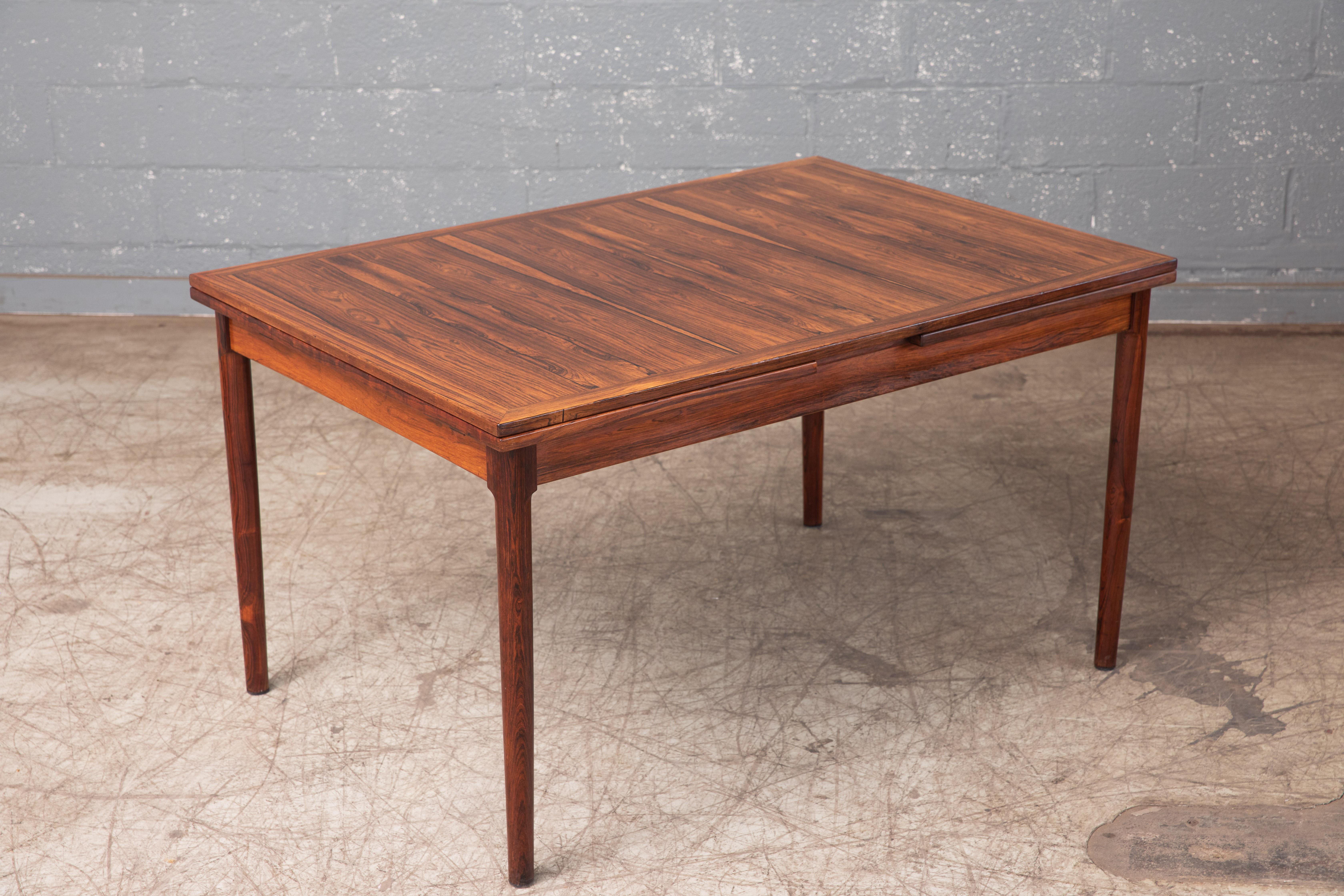 Danish Midcentury Danish Rosewood Dining Table with Extensions, 1960s 4