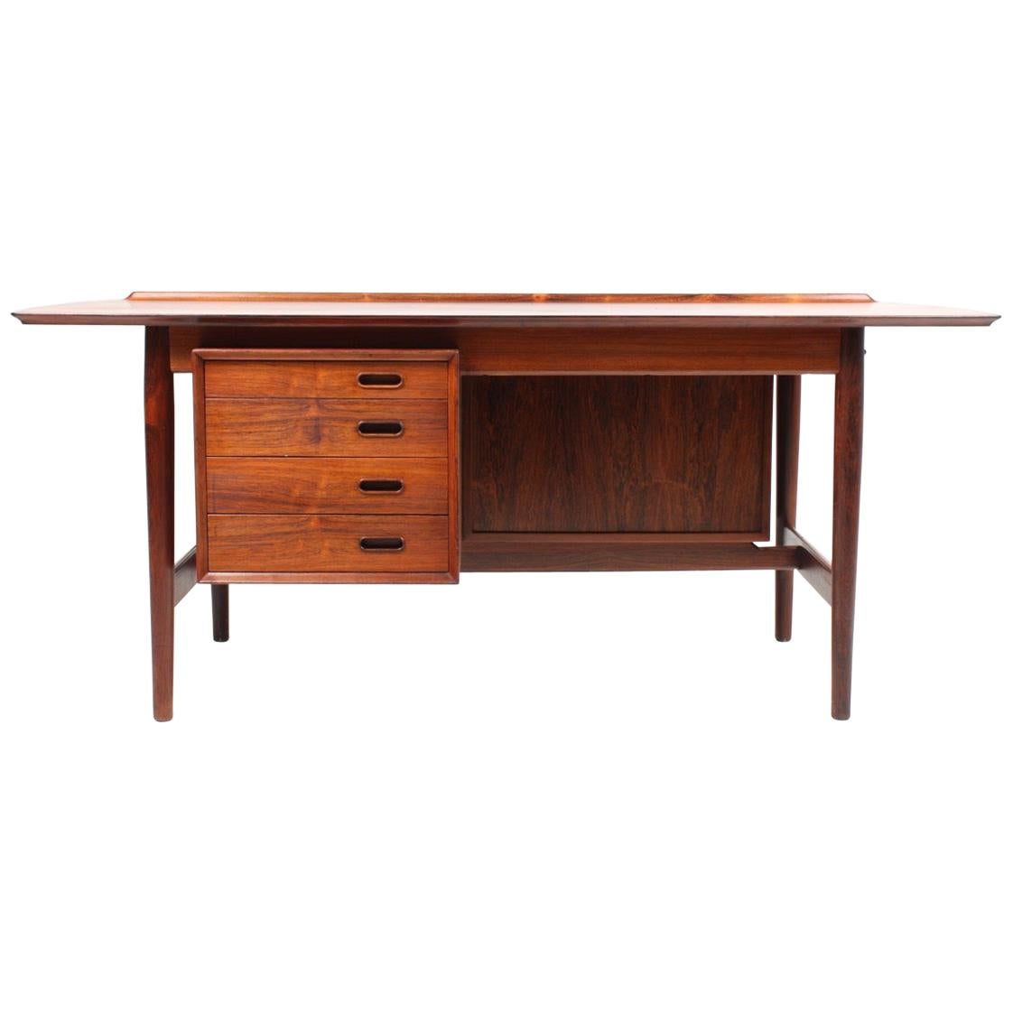 Danish Midcentury Desk in Rosewood by Arne Vodder, 1960s