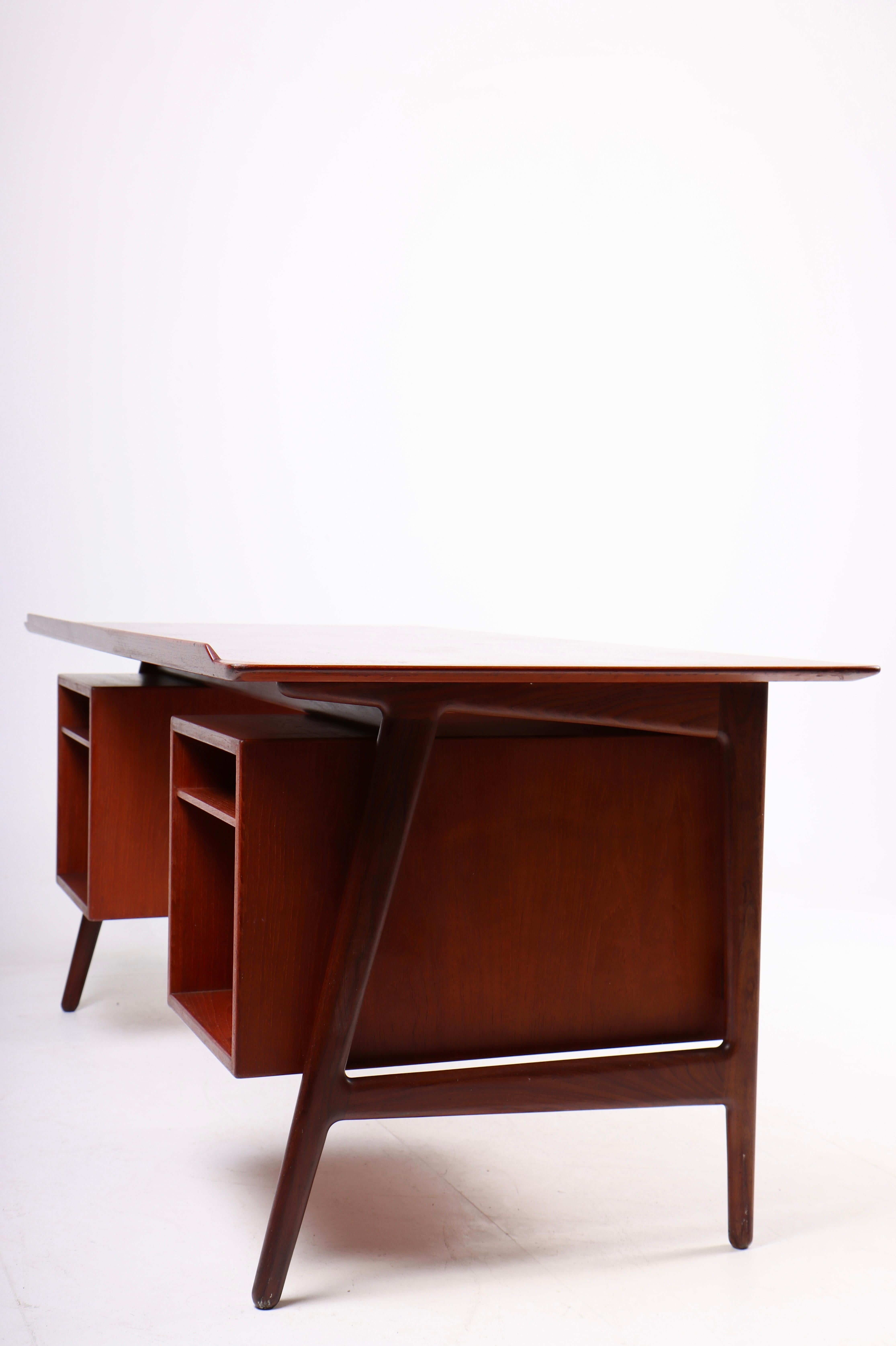 Mid-20th Century Danish Midcentury Desk in Teak by Arne Vodder & Anton Borg, 1960s