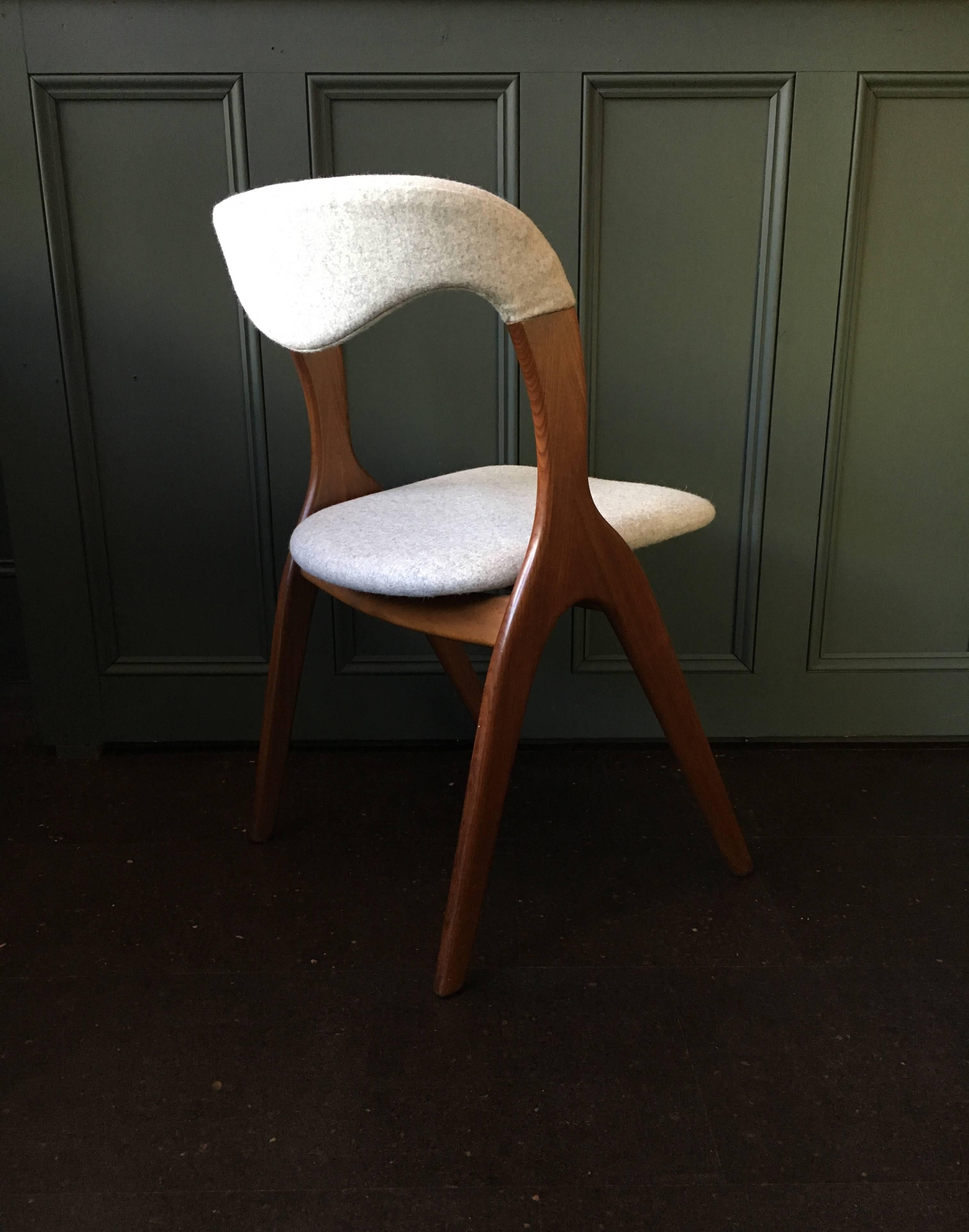 Danish Midcentury Dining Chairs, set of eight. Restored. 1