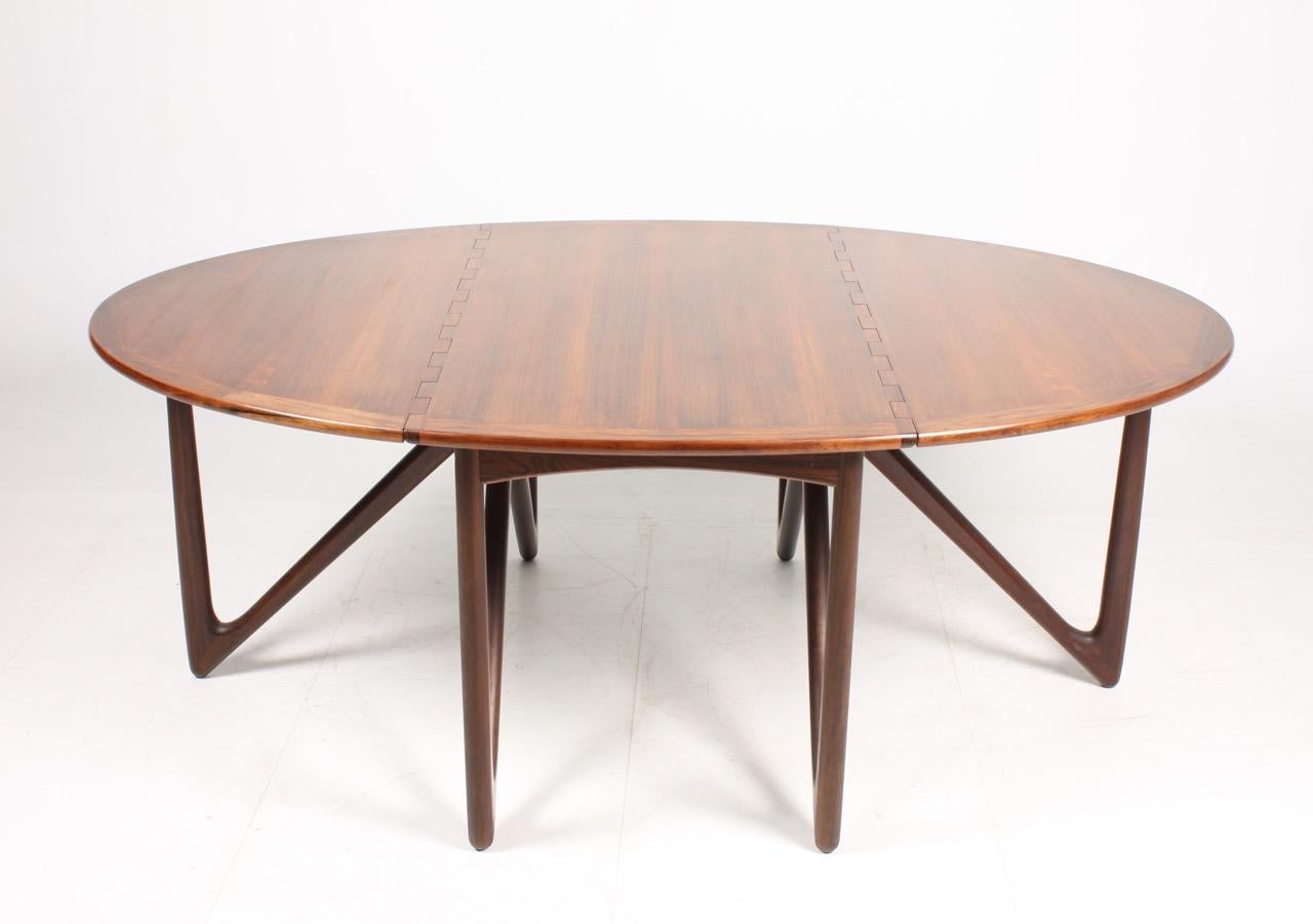 Danish Midcentury Dining Table in Rosewood by Kurt Østervig, 1960s 5