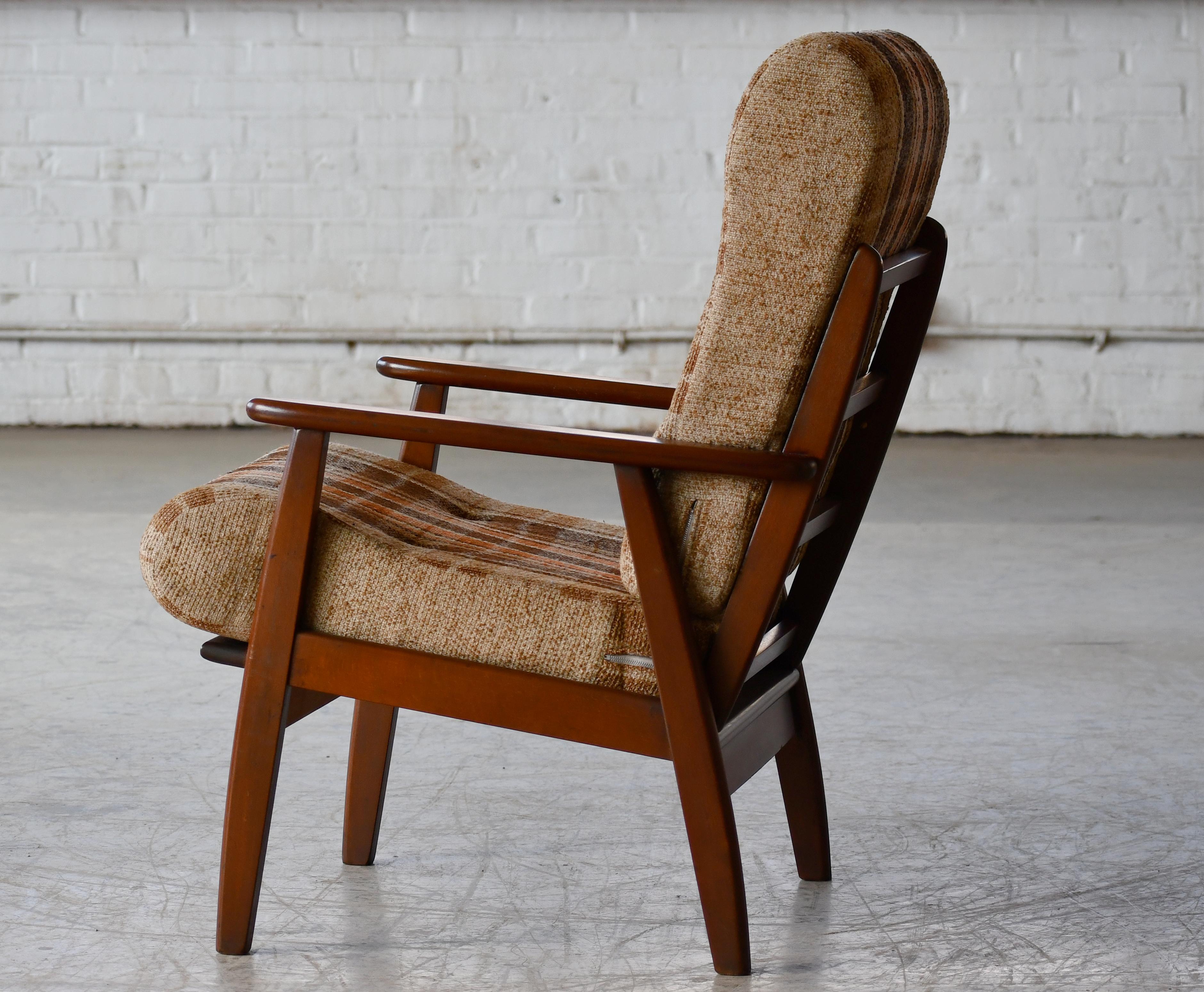 Dänisch Midcentury  Easy Chair aus Teakholz 1960er Jahre (Mitte des 20. Jahrhunderts)