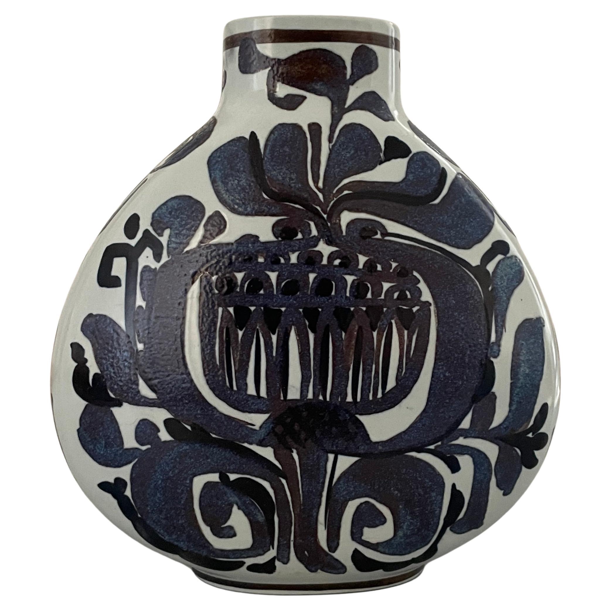 Danish Midcentury faience vase by Kari Christensen for Royal Copenhagen