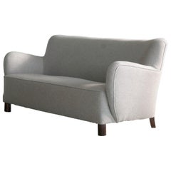 Danish Midcentury Flemming Lassen Attributed Three-Seat Sofa, Denmark, 1940s
