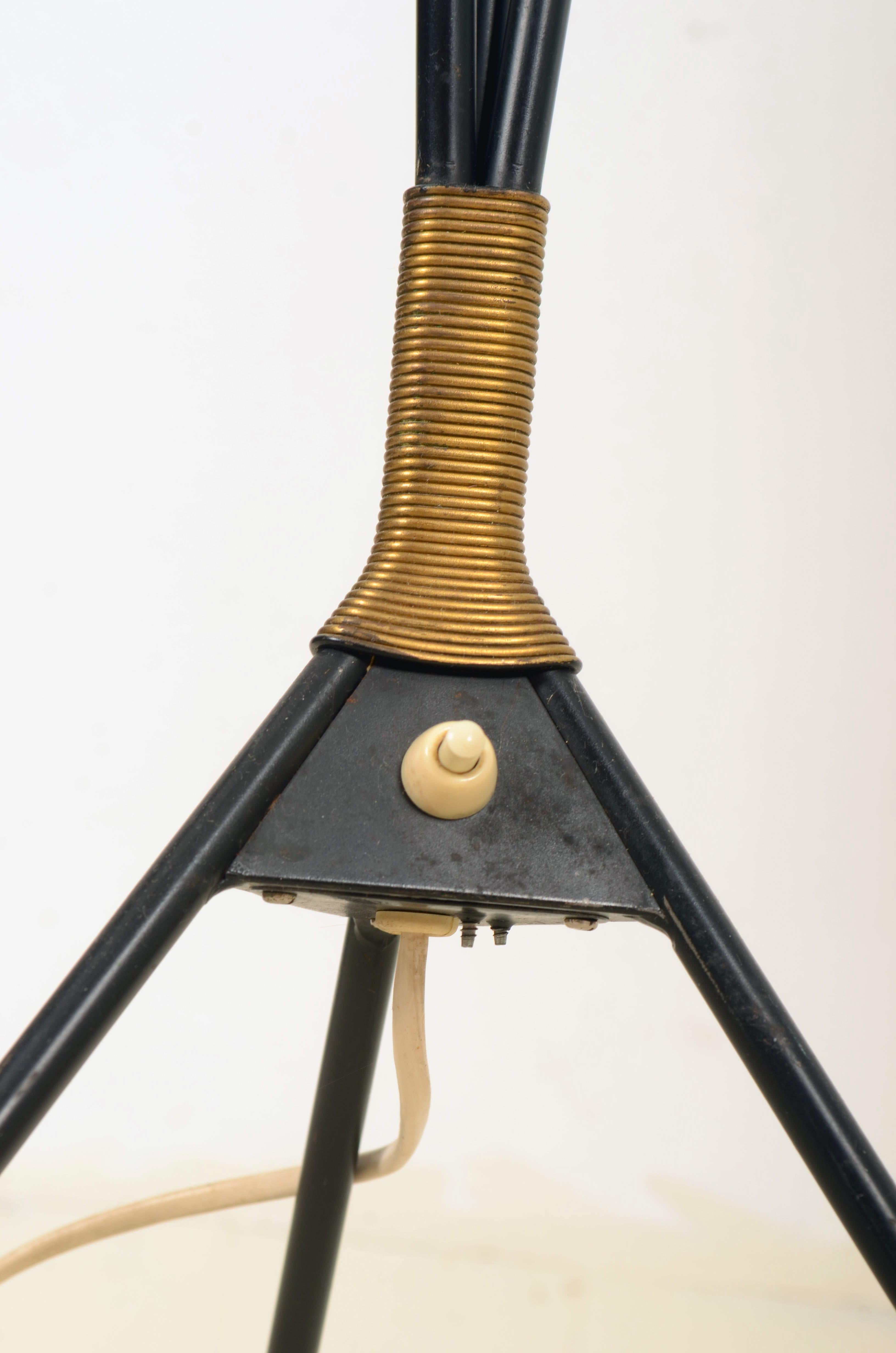 Danish Midcentury Floor Brass Lamp For Sale 5