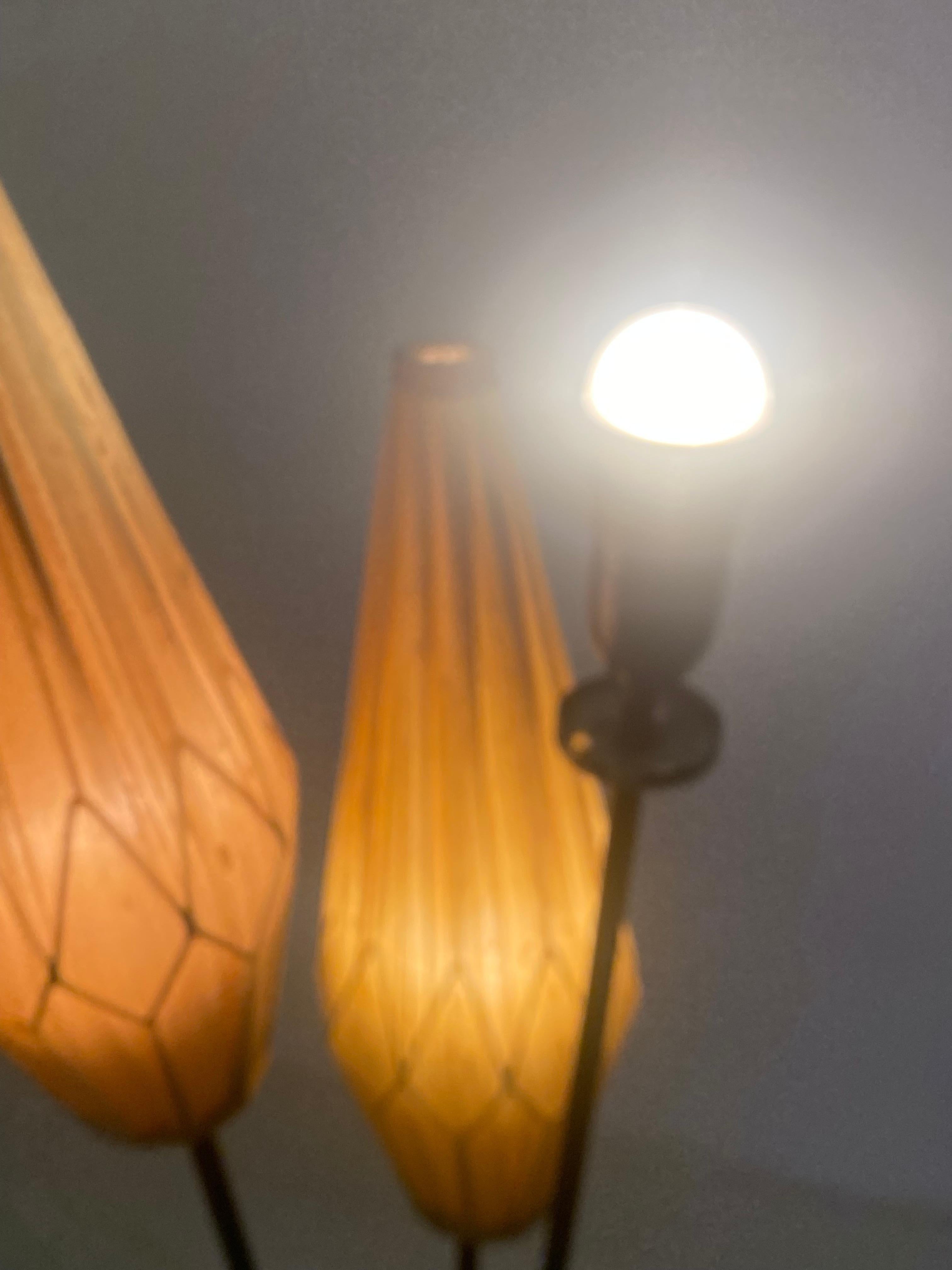 Danish Midcentury Floor Brass Lamp For Sale 11