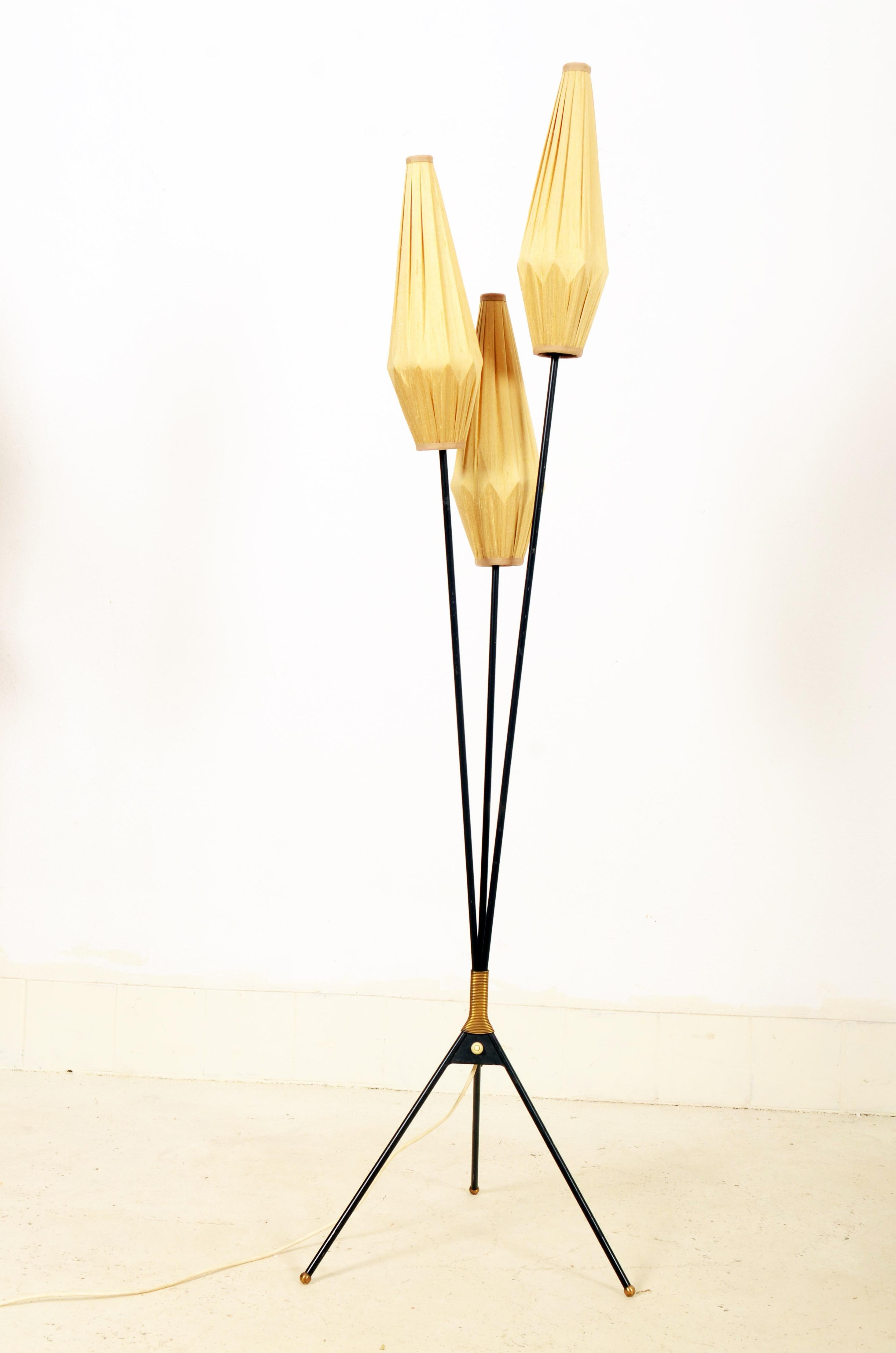 Mid-Century Modern Danish Midcentury Floor Brass Lamp For Sale
