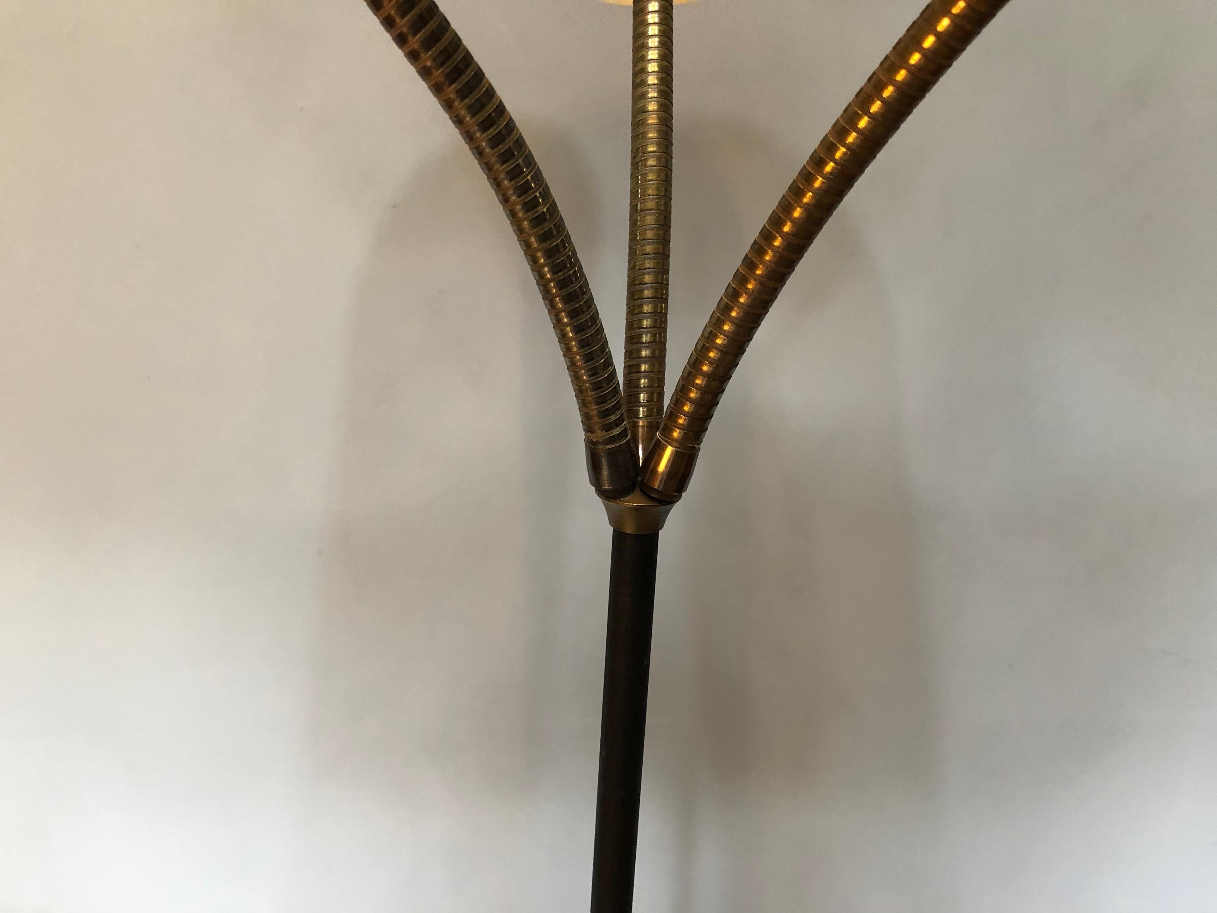 Brass Danish Midcentury Floor Lamp