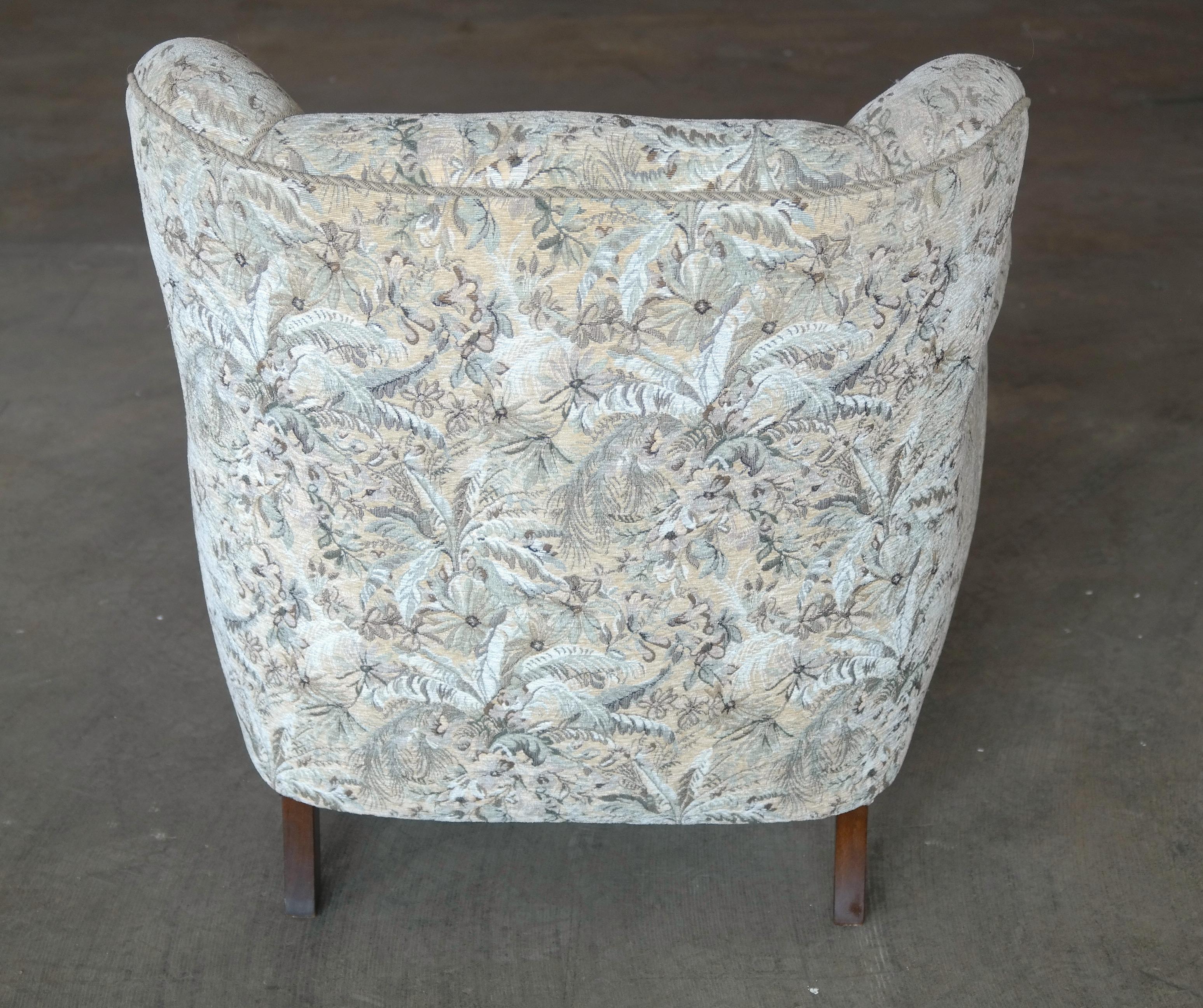 Danish Midcentury Fritz Hansen Style Lowback Lounge Chair 5