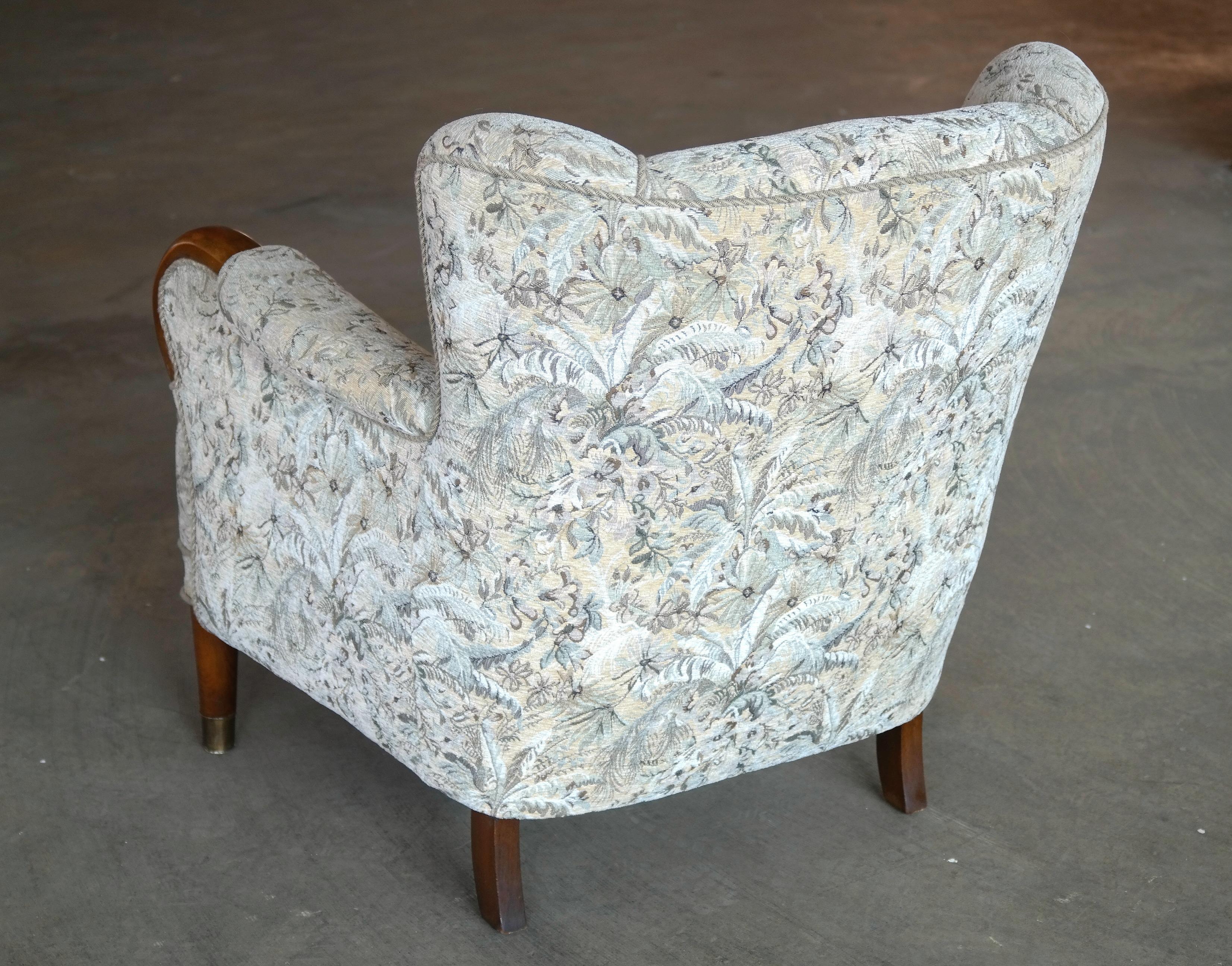 Danish Midcentury Fritz Hansen Style Lowback Lounge Chair 2