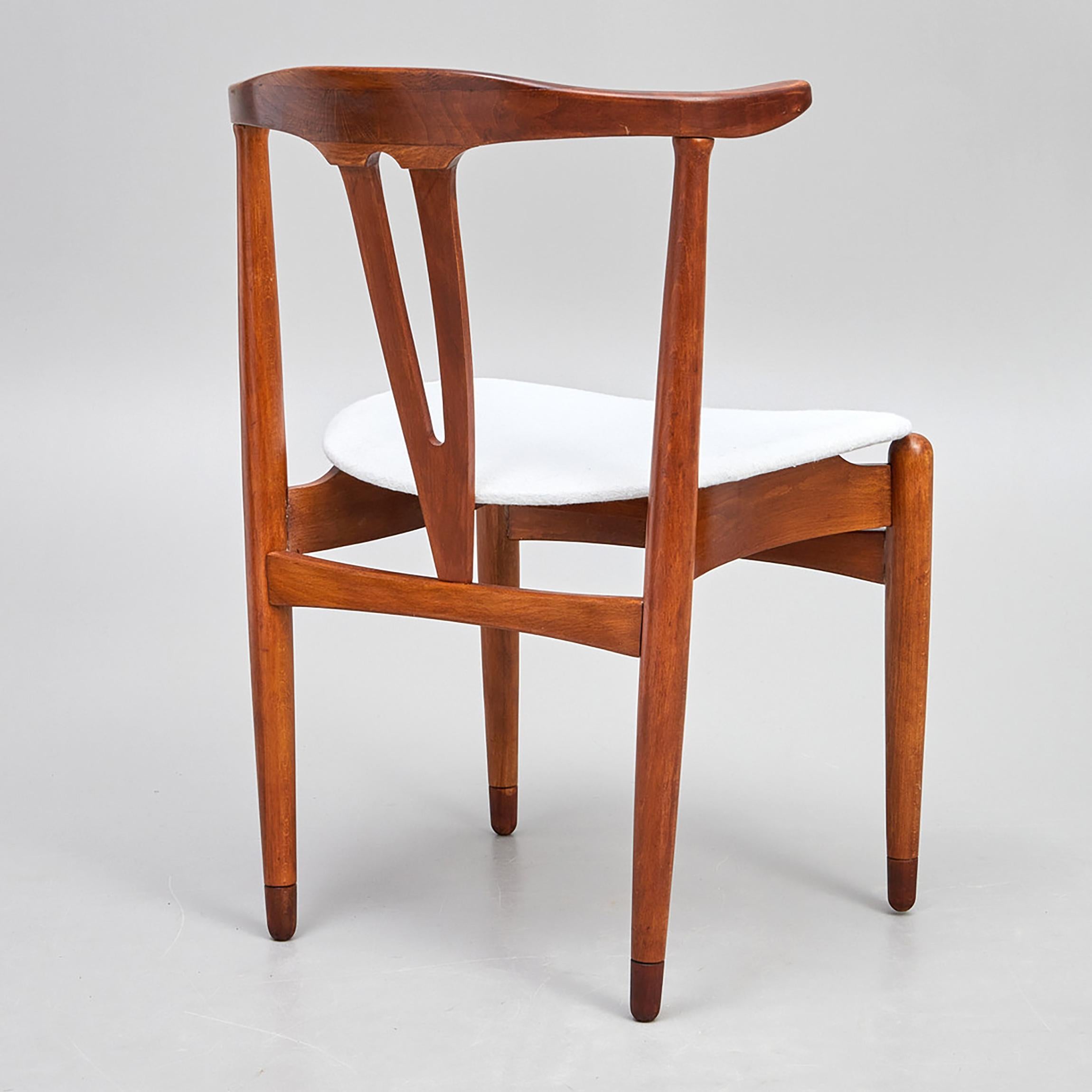 Scandinavian Modern Danish Midcentury Hardwood Side Chair For Sale