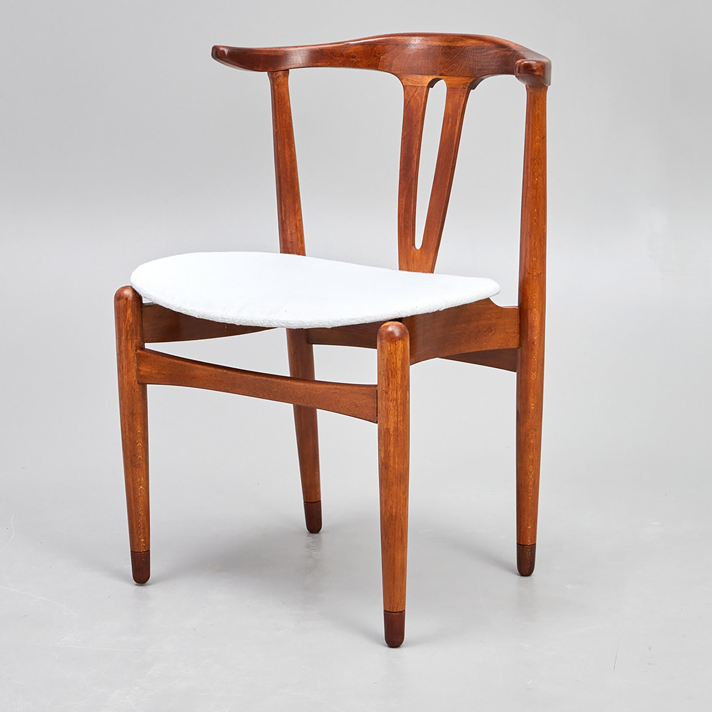 Danish Midcentury Hardwood Side Chair In Good Condition For Sale In Vienna, AT