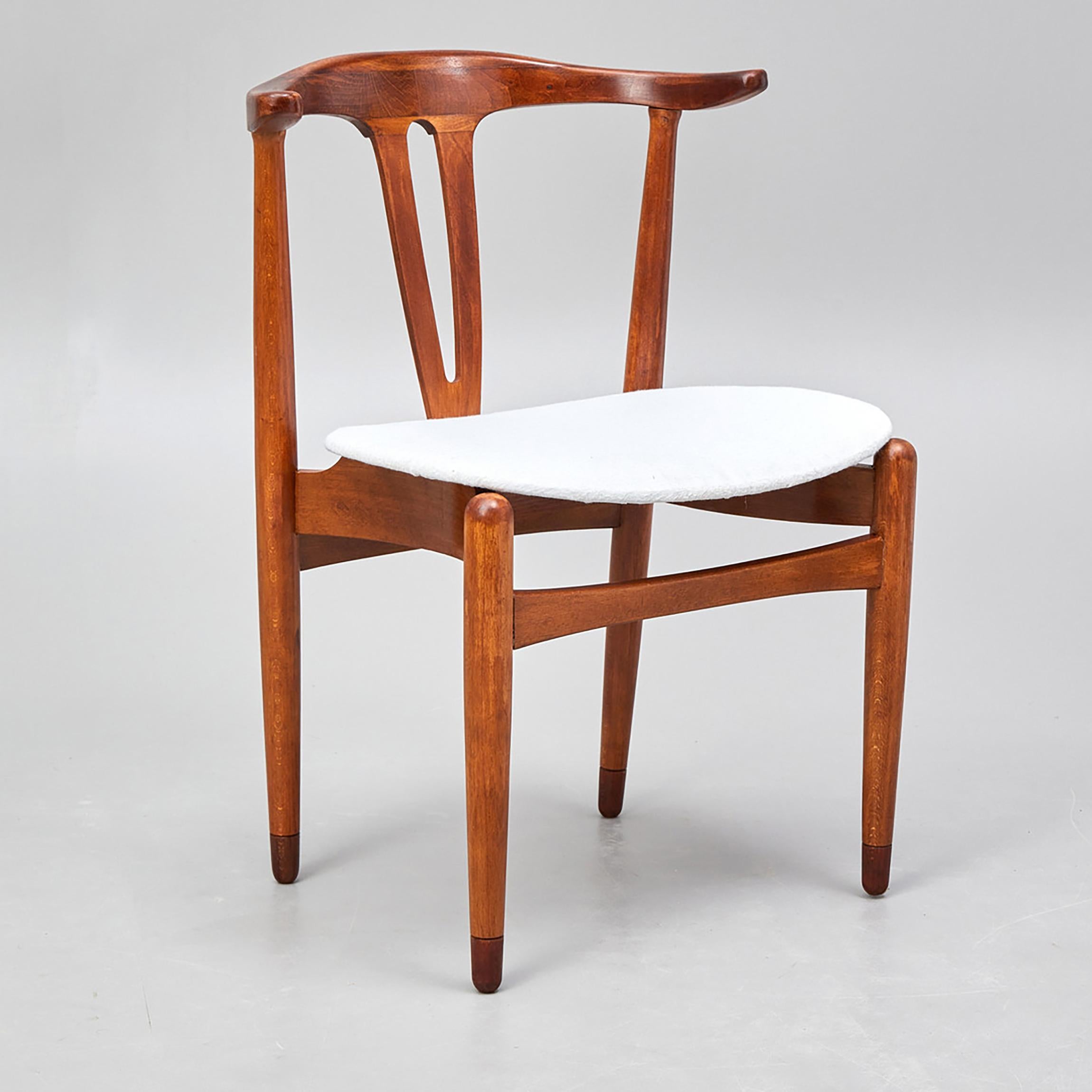 Mid-20th Century Danish Midcentury Hardwood Side Chair For Sale