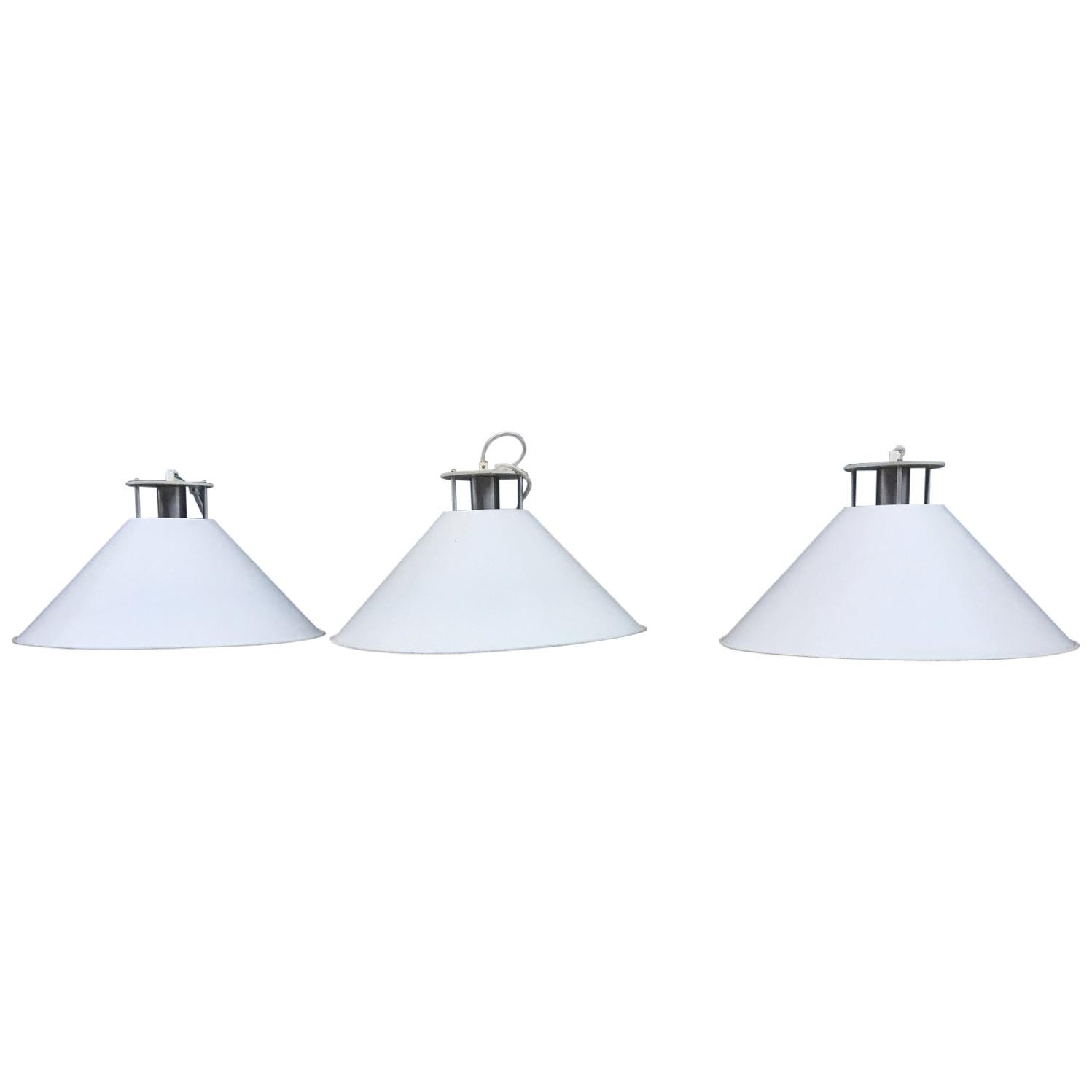 Danish Midcentury Industrial Pendant Lights by CF. Møller for NSC, 1970s For Sale