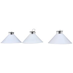 Lampes à suspension industrielles danoises du milieu du siècle dernier par CF. Mller pour NSC, années 1970