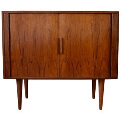 Danish Midcentury Kai Kristiansen Rosewood Tambour Door Cabinet FM Møbler, 1960s