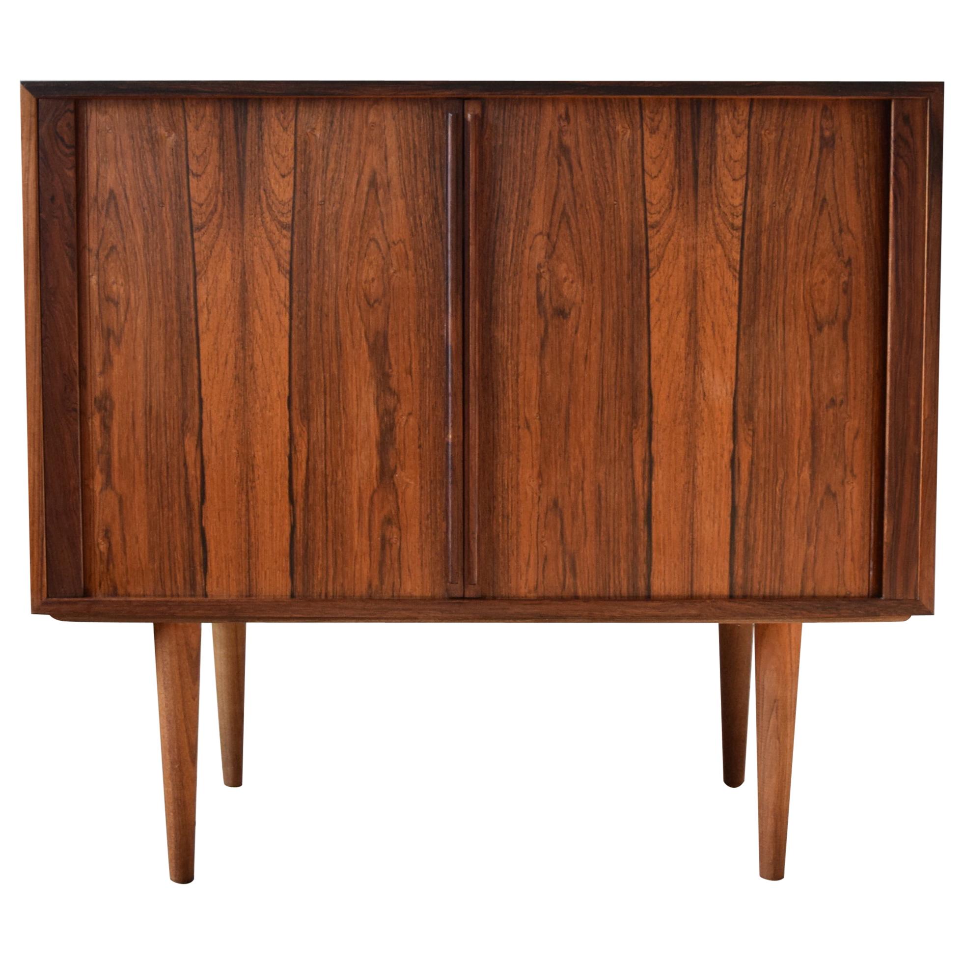 Danish Midcentury Kai Kristiansen Rosewood Tambour Door Cabinet FM Møbler, 1960s