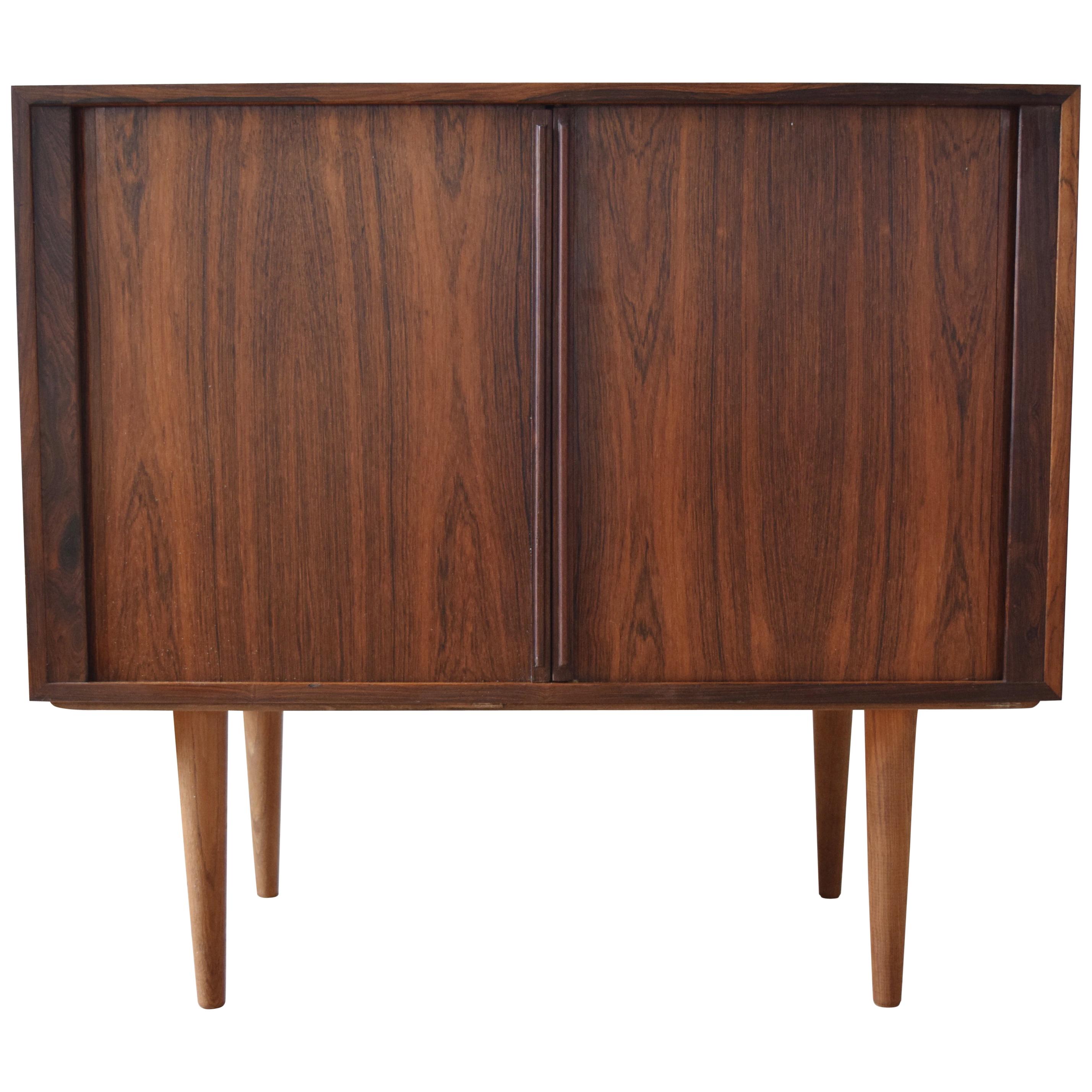 Danish Midcentury Kai Kristiansen Rosewood Tambour Door Cabinet FM Møbler, 1960s