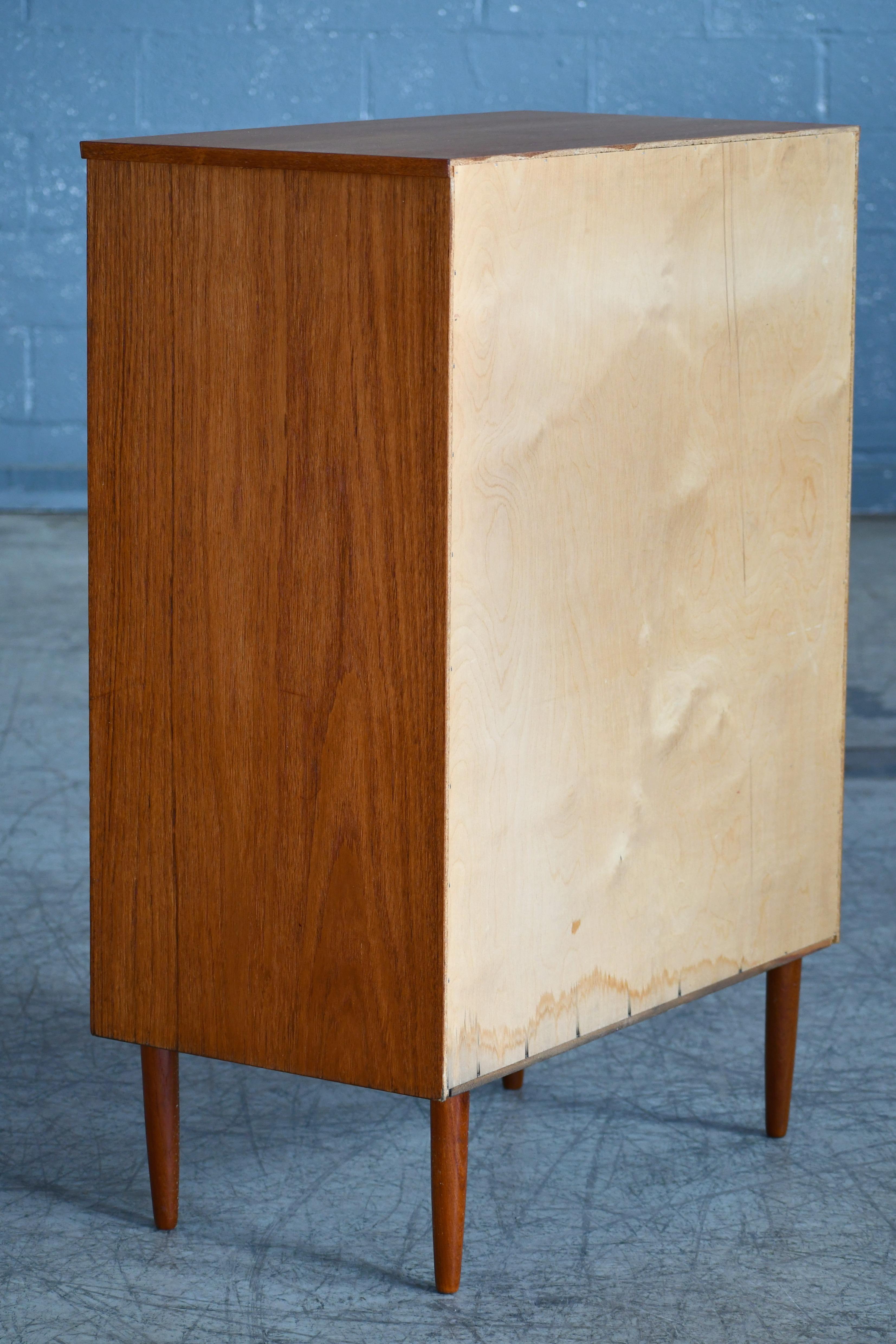 Danish Midcentury Kai Kristiansen Style Tall Teak Dresser or Chest of Drawers 2