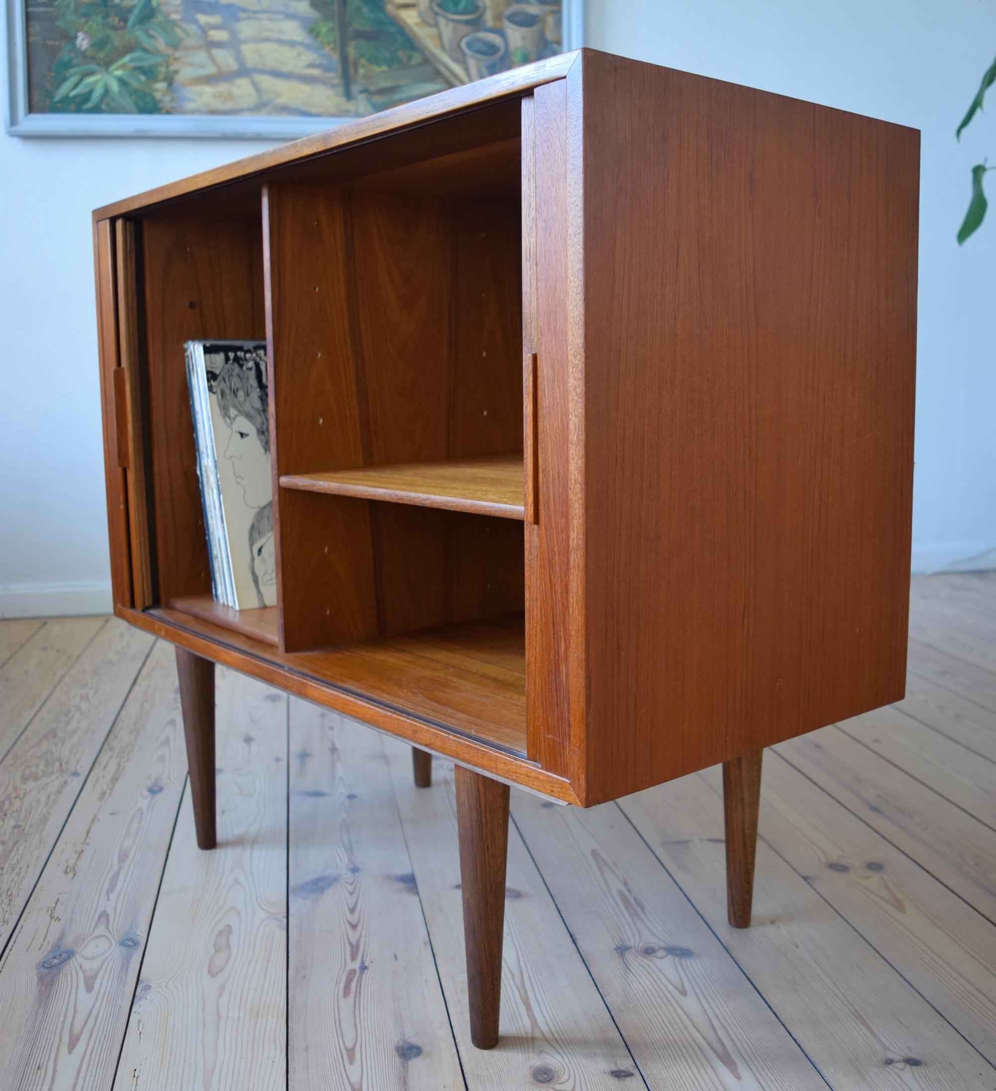 Danish Midcentury Kai Kristiansen Teak Tambour Door Cabinet FM Møbler, 1960s 8