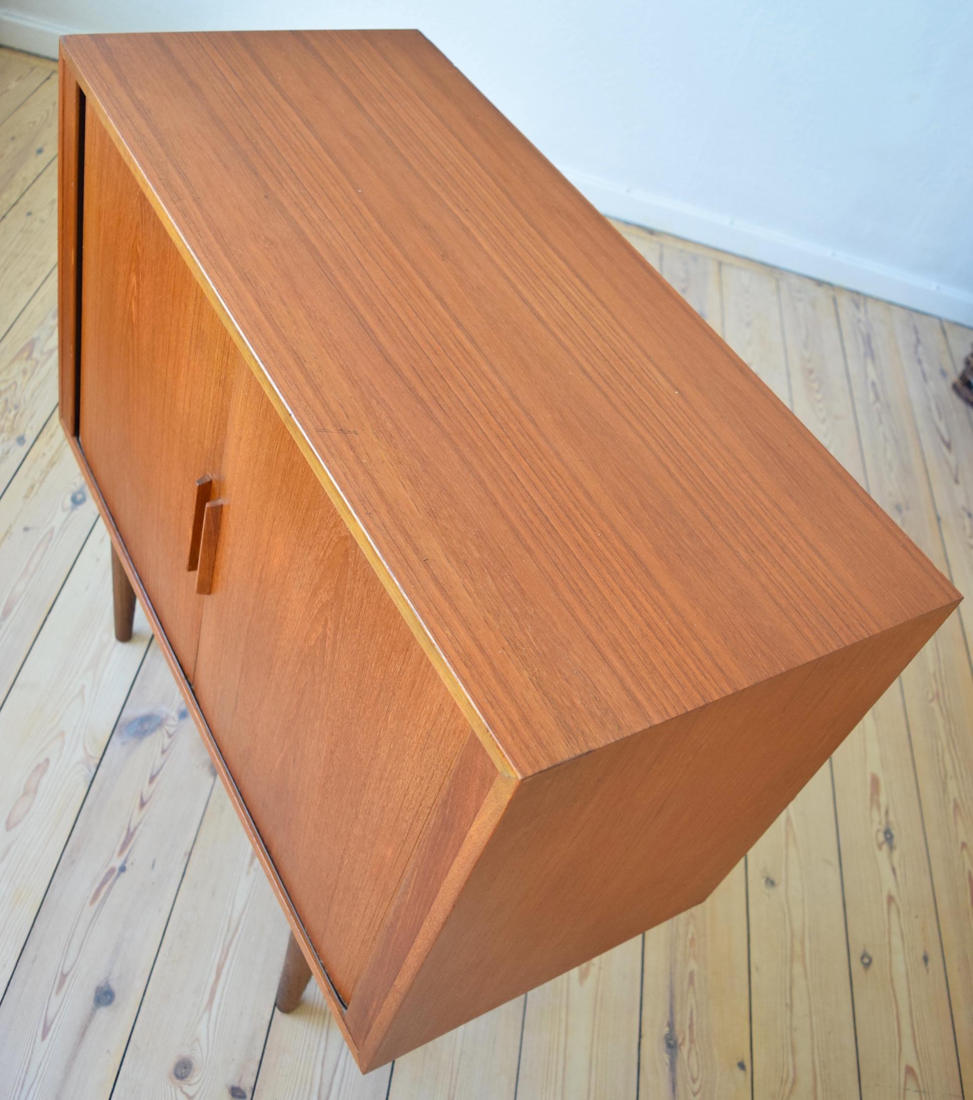Mid-20th Century Danish Midcentury Kai Kristiansen Teak Tambour Door Cabinet FM Møbler, 1960s