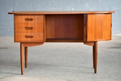 Danish Midcentury Kidney Shaped Kai Kristiansen Style Teak Writing Desk