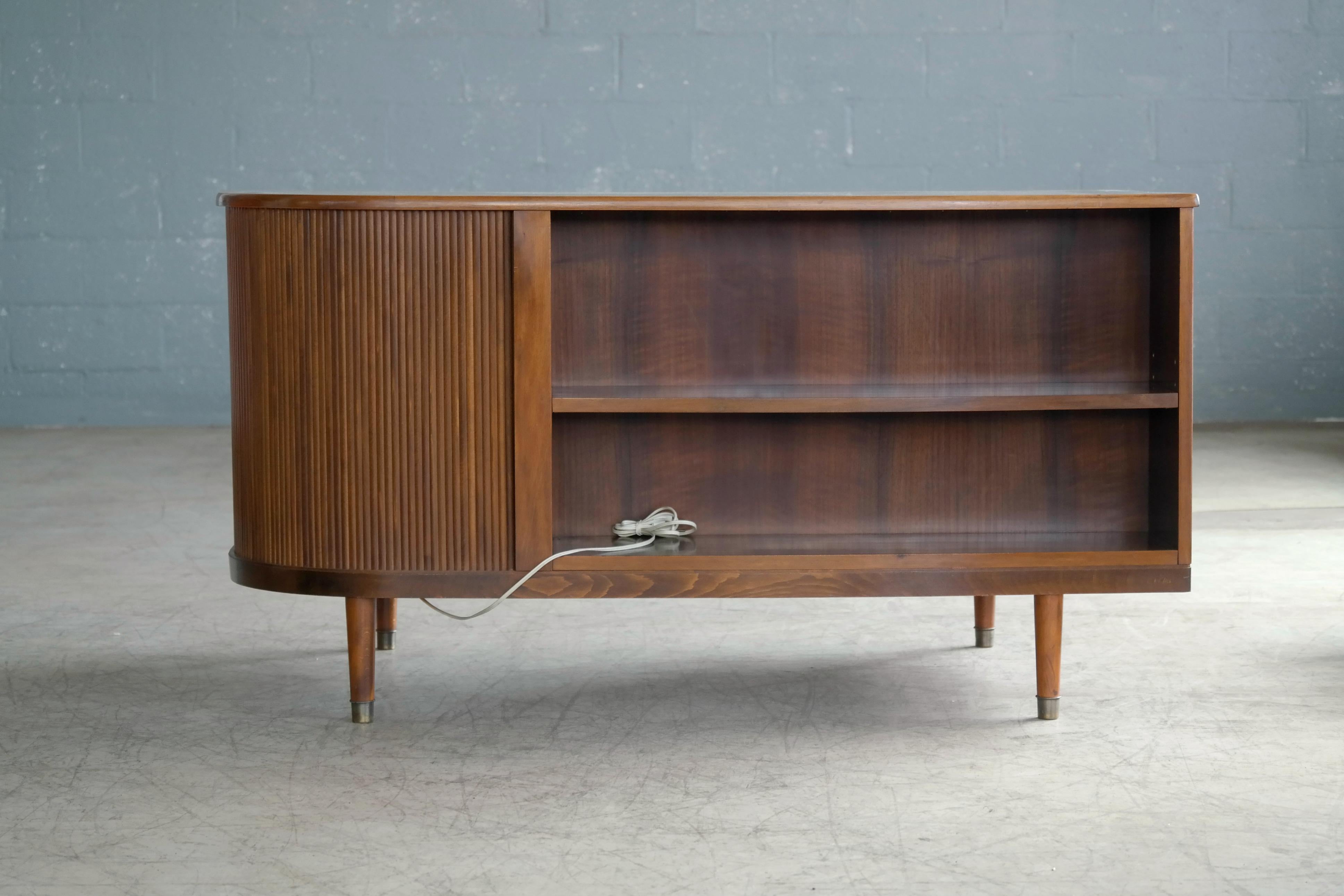 Danish Midcentury Kidney Shaped Kai Kristiansen Style Walnut Writing Desk 7