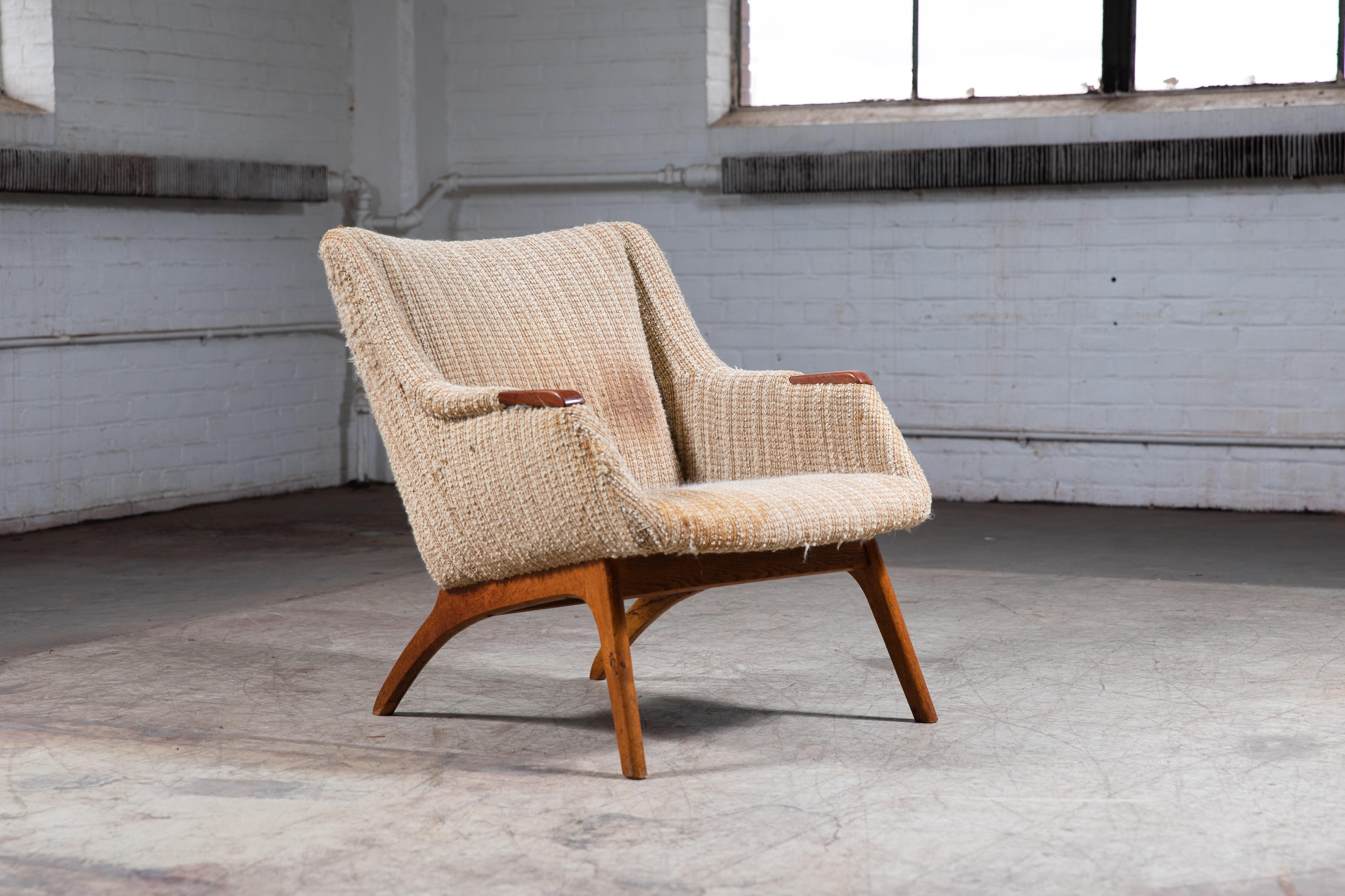 Mid-Century Modern Danish Midcentury Kurt Olsen Style Easy Chair 1950's