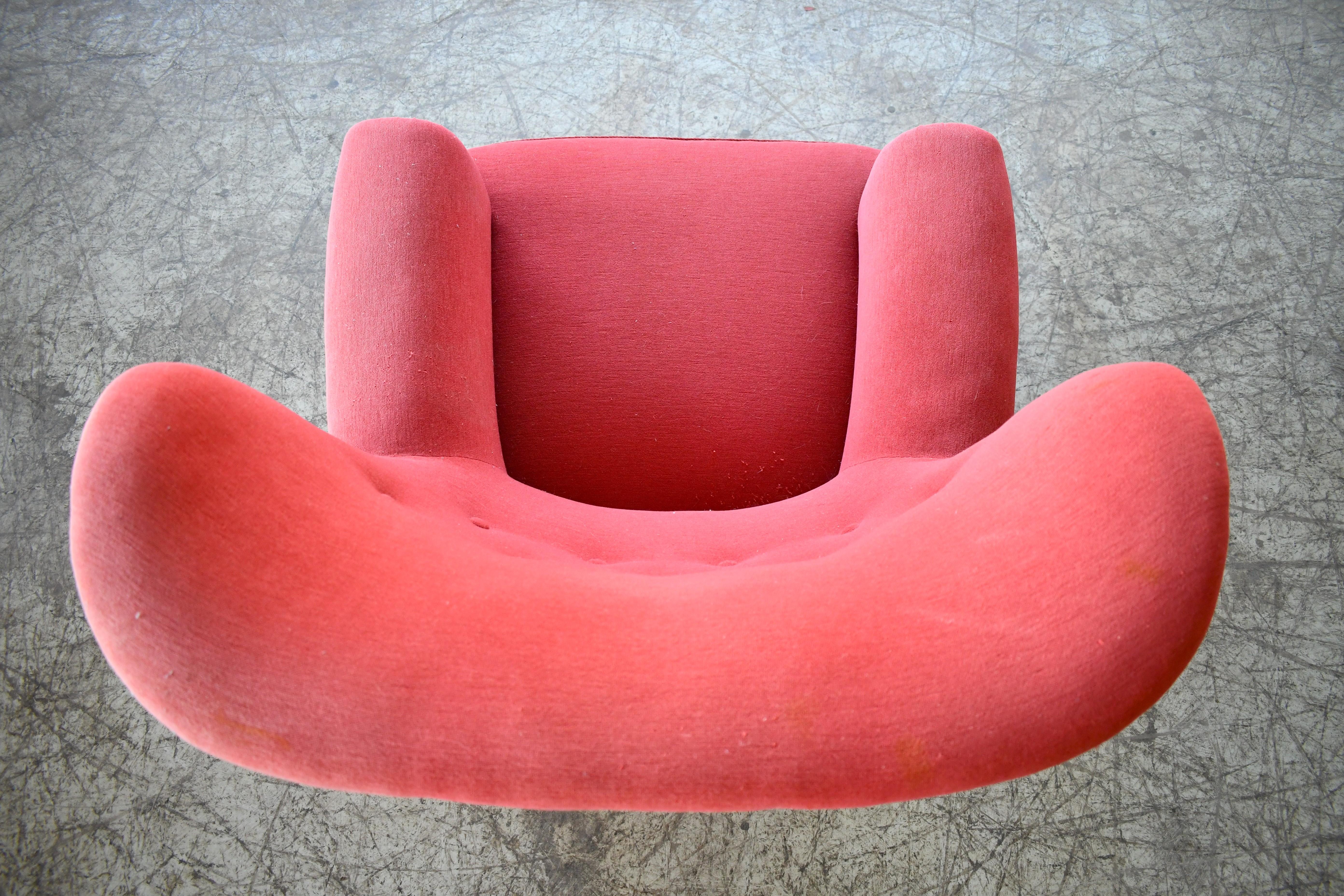 Danish Midcentury Large Scale Club or Lounge Chair 1940s 1