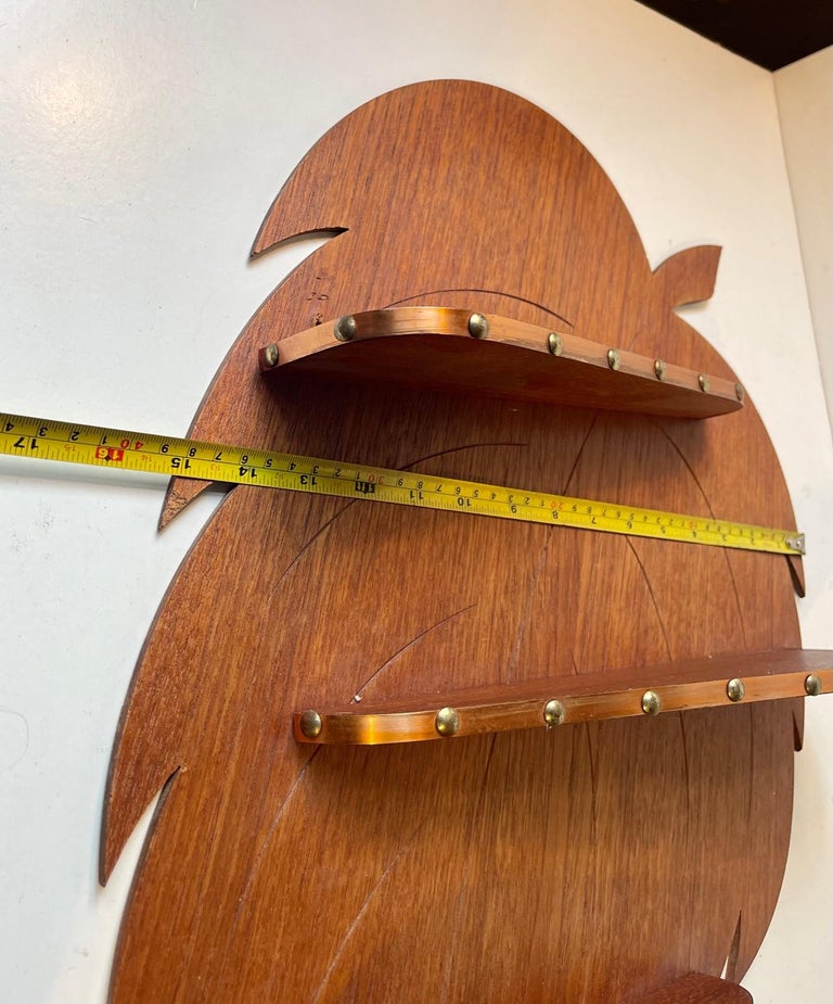 Danish Midcentury Leaf Spice Rack in Teak and Copper, 1960s For Sale at ...
