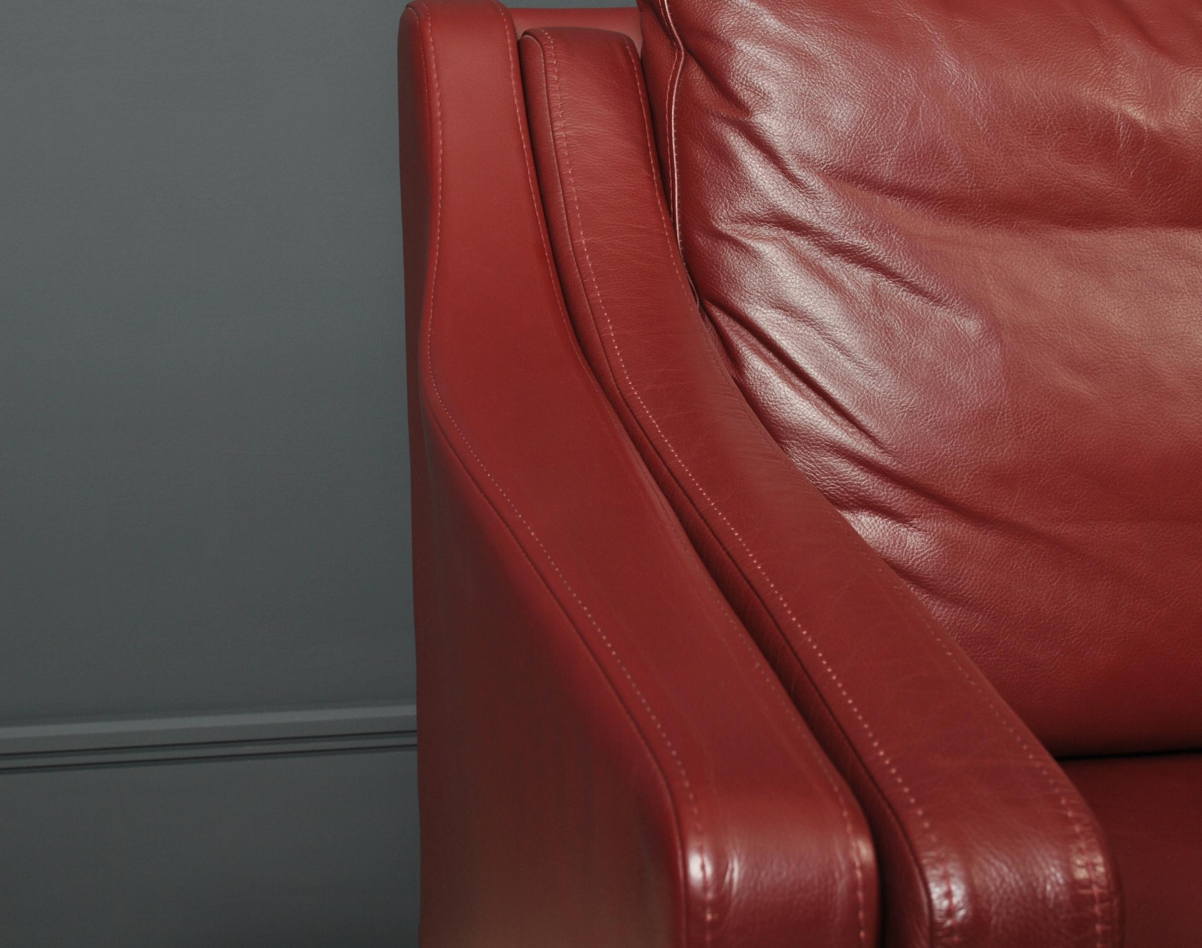 Danish Midcentury Leather Sofa, Okamura & Marquardsen In Good Condition In London, GB
