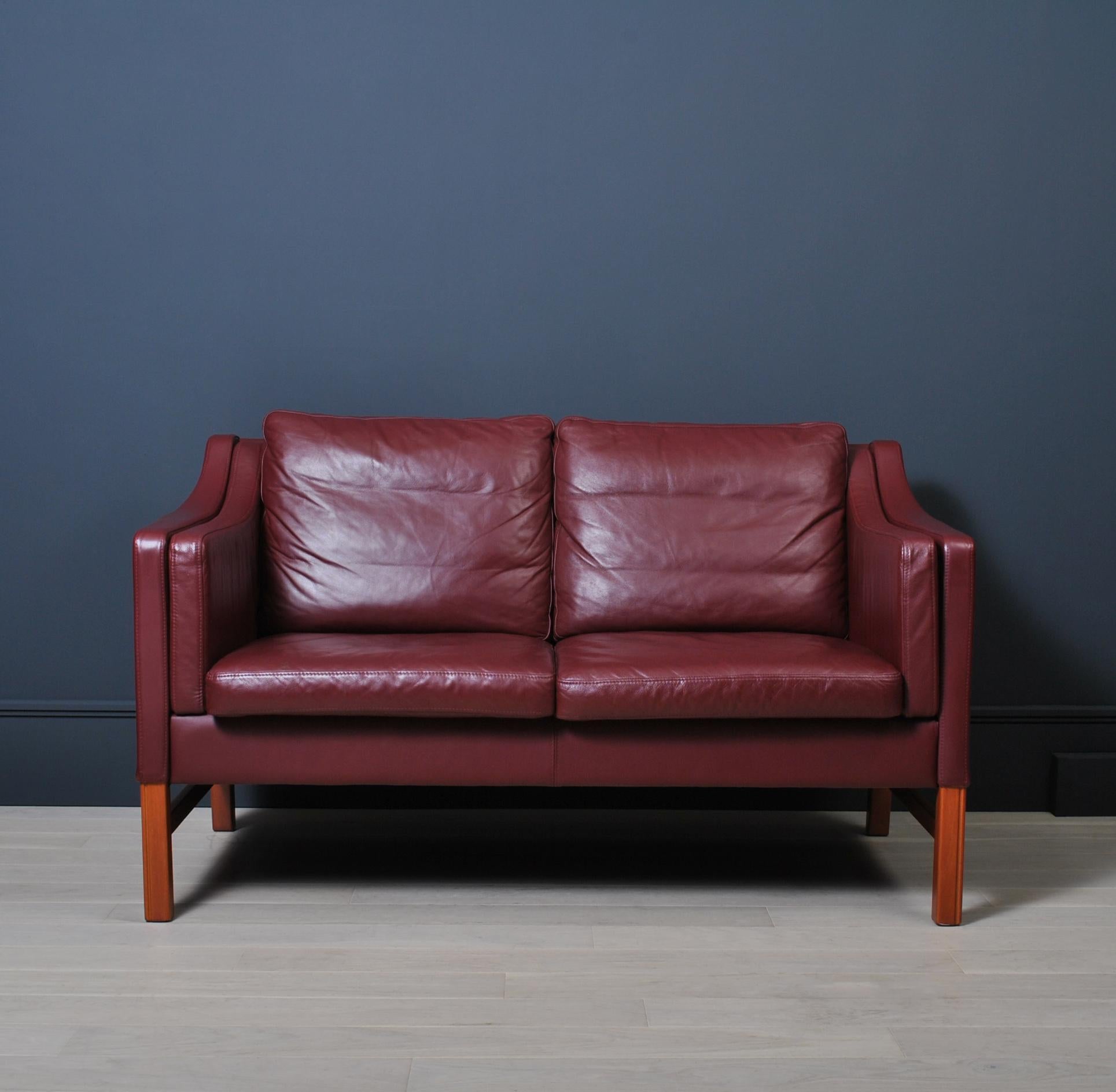 20th Century Danish Midcentury Leather Sofa, Okamura & Marquardsen
