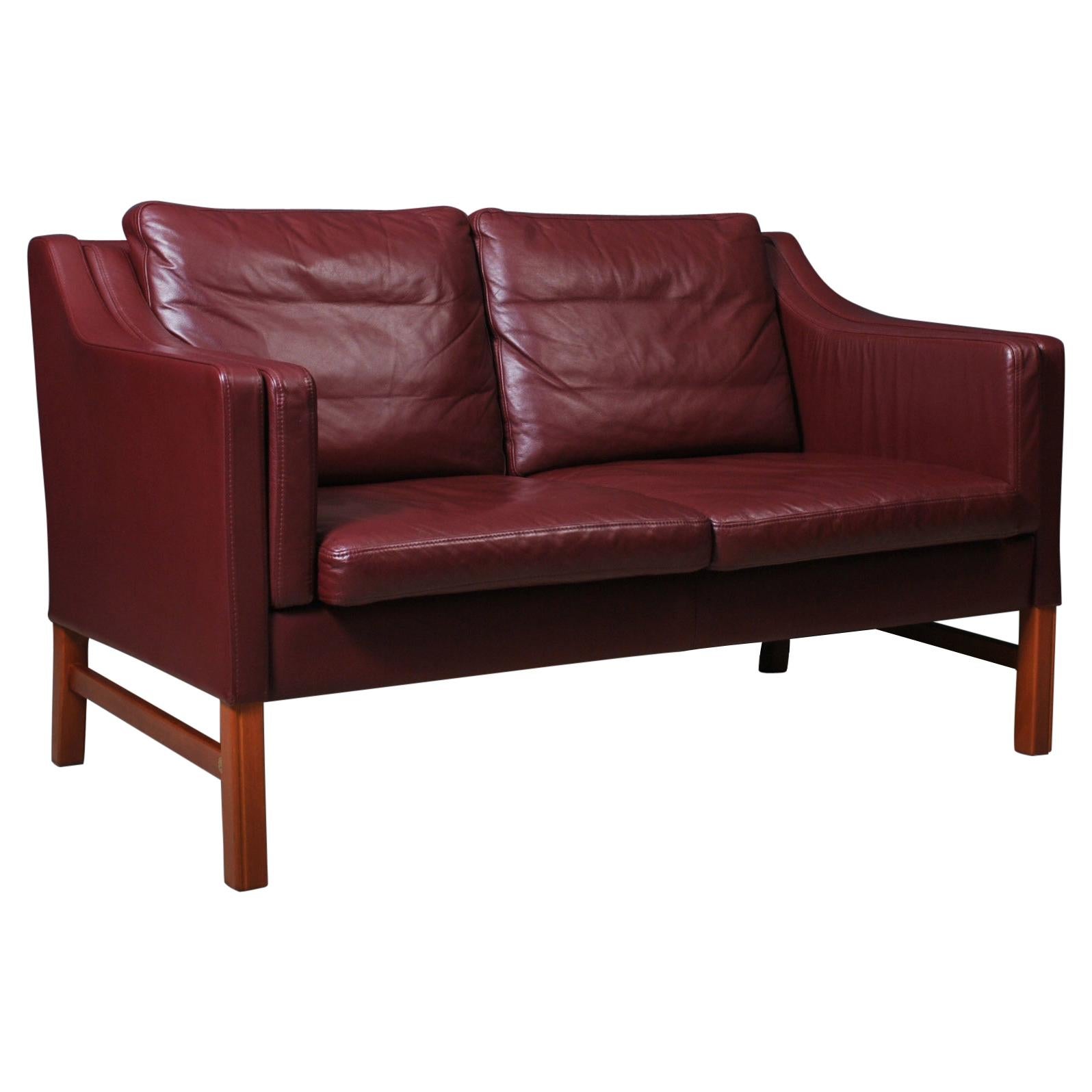 Danish Midcentury Leather Sofa, Okamura & Marquardsen