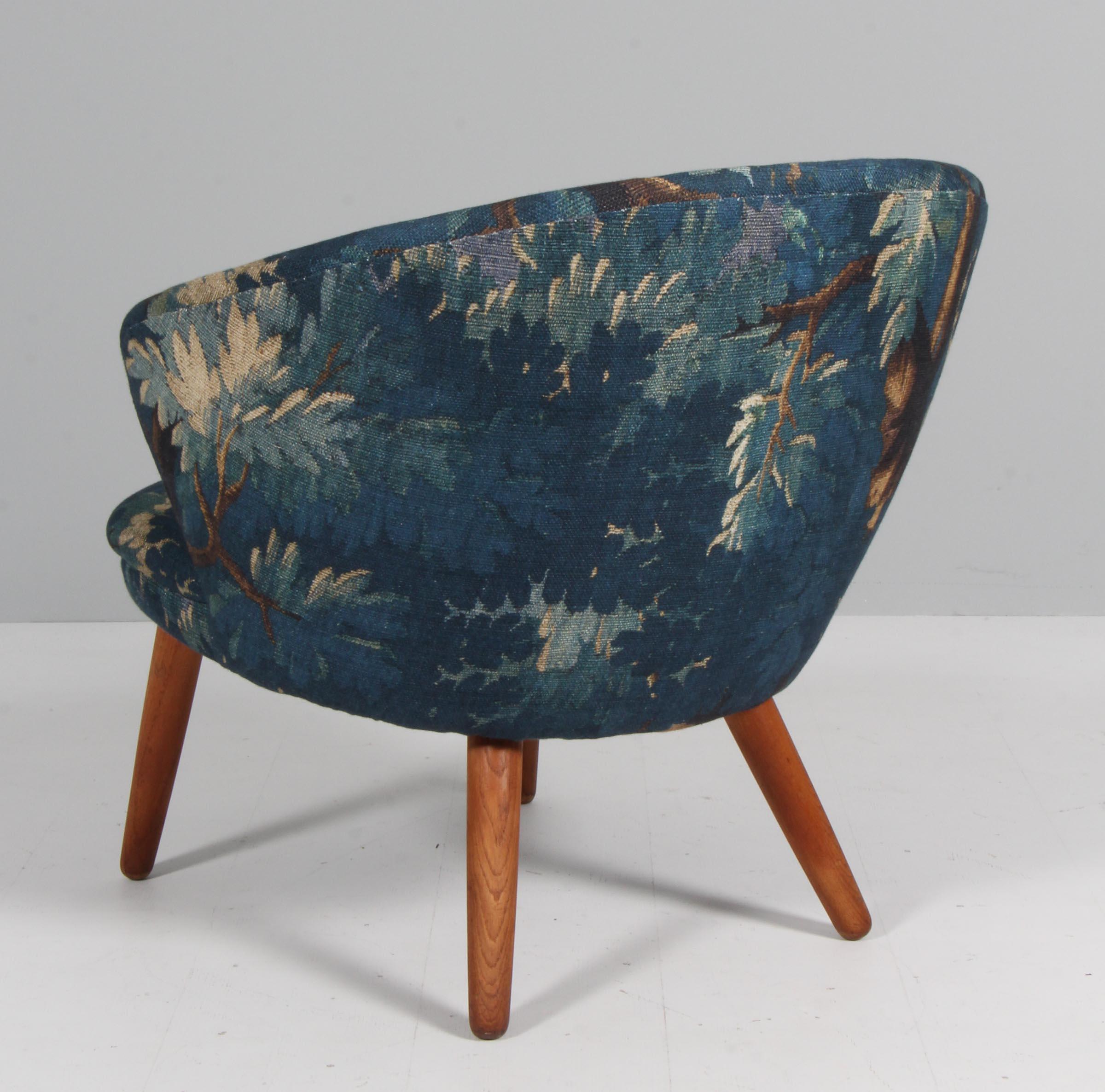 Mid-20th Century Danish Midcentury Lounge Chair, Designed by Bent Møller Jepsen, Dedar fabric For Sale